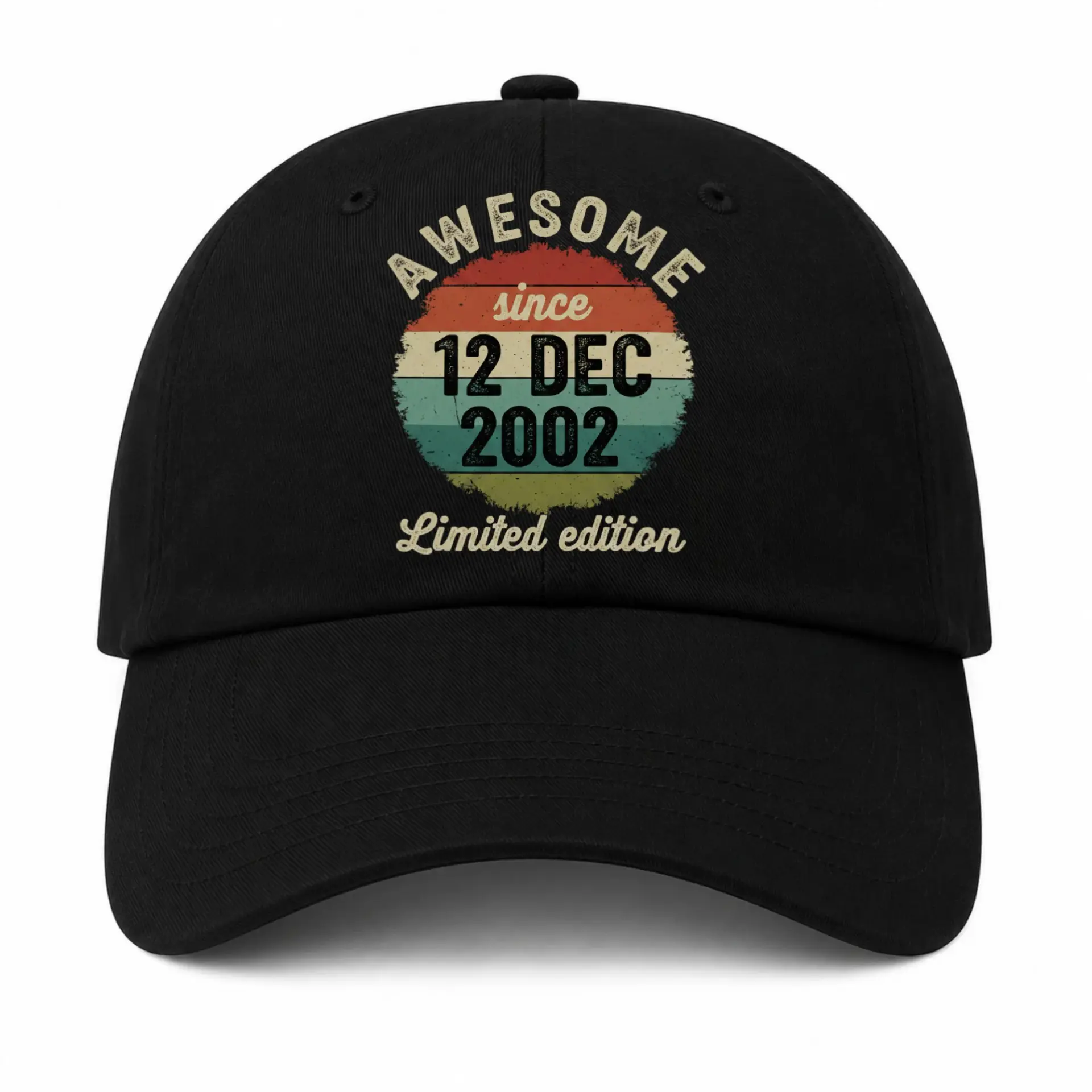 Baseball Cap Awesome Since December 2002 Vintage Retro Sunset Sun Hat