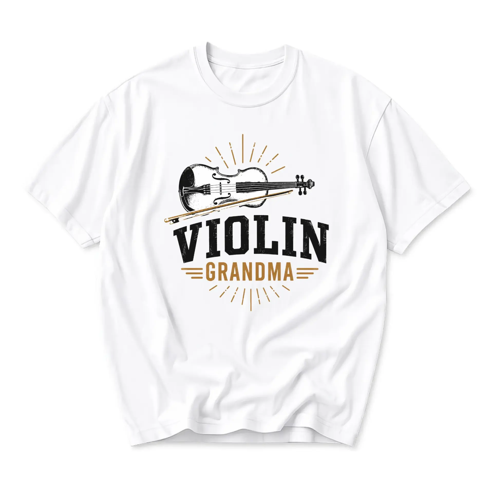 Graphic Tee Violin Grandma Musician Apparel Unisex Crew Neck Short Sleeve