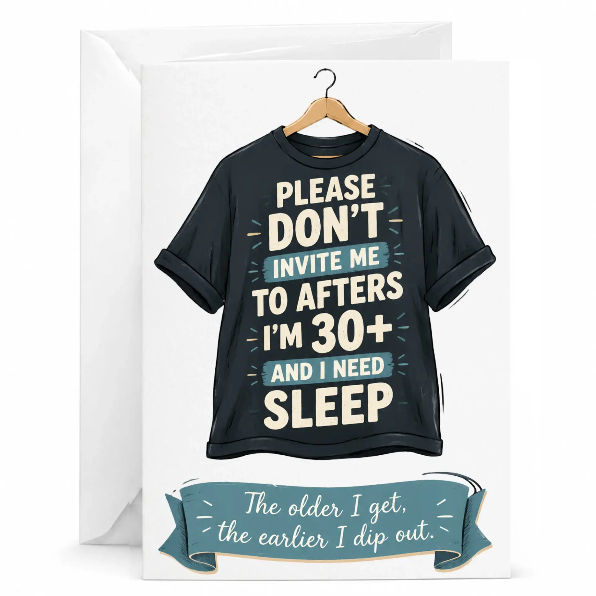 Birthday Card Funny Quote for Turning Thirty and Lovers