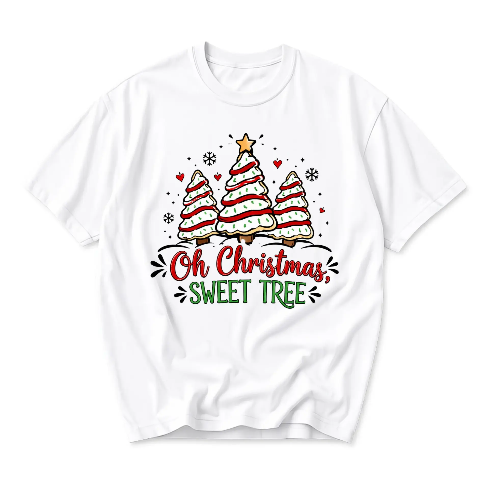 Funny Shirt Oh Christmas Sweet Tree Graphic Tee Holiday Themed Unisex