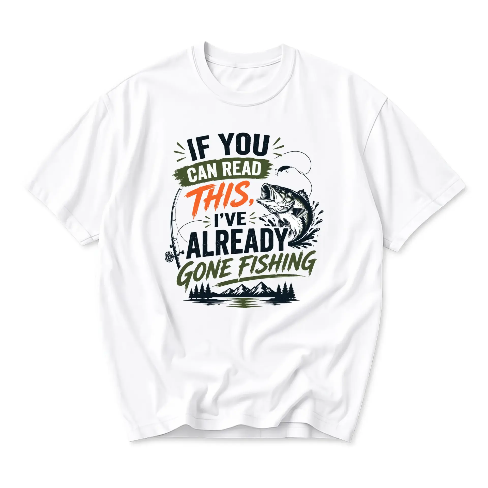 Funny Shirt If You Can Read This I Have Already Gone Fishing Graphic Printed Unisex Casual Crew Neck Cotton Tee