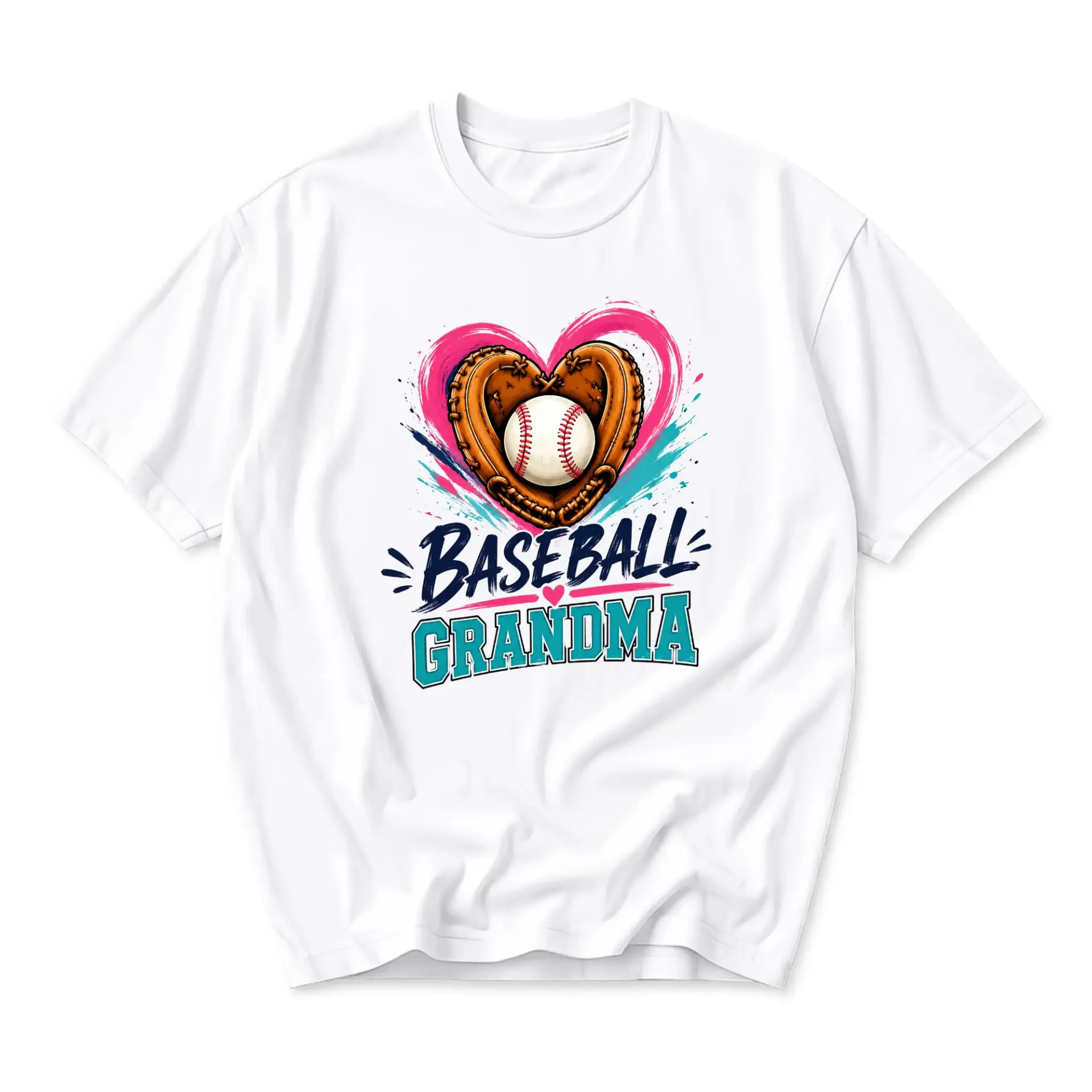 Baseball Grandma Graphic Tee Unisex Casual Crew Neck T-Shirt Sport Inspired