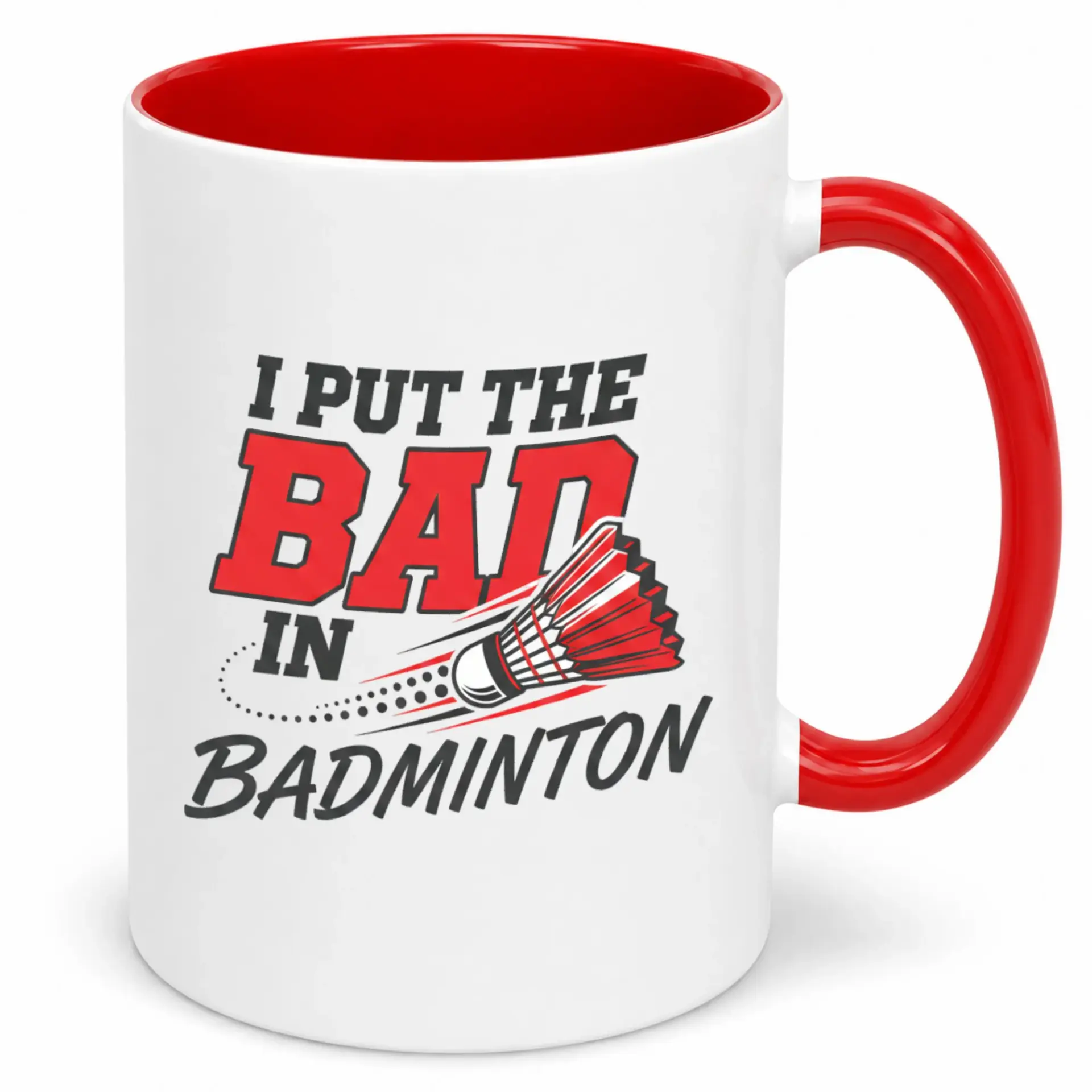 Funny Badminton Player Coffee Mug Humorous Sport Lover Ceramic Tea Cup Gift for Athletes and Coaches