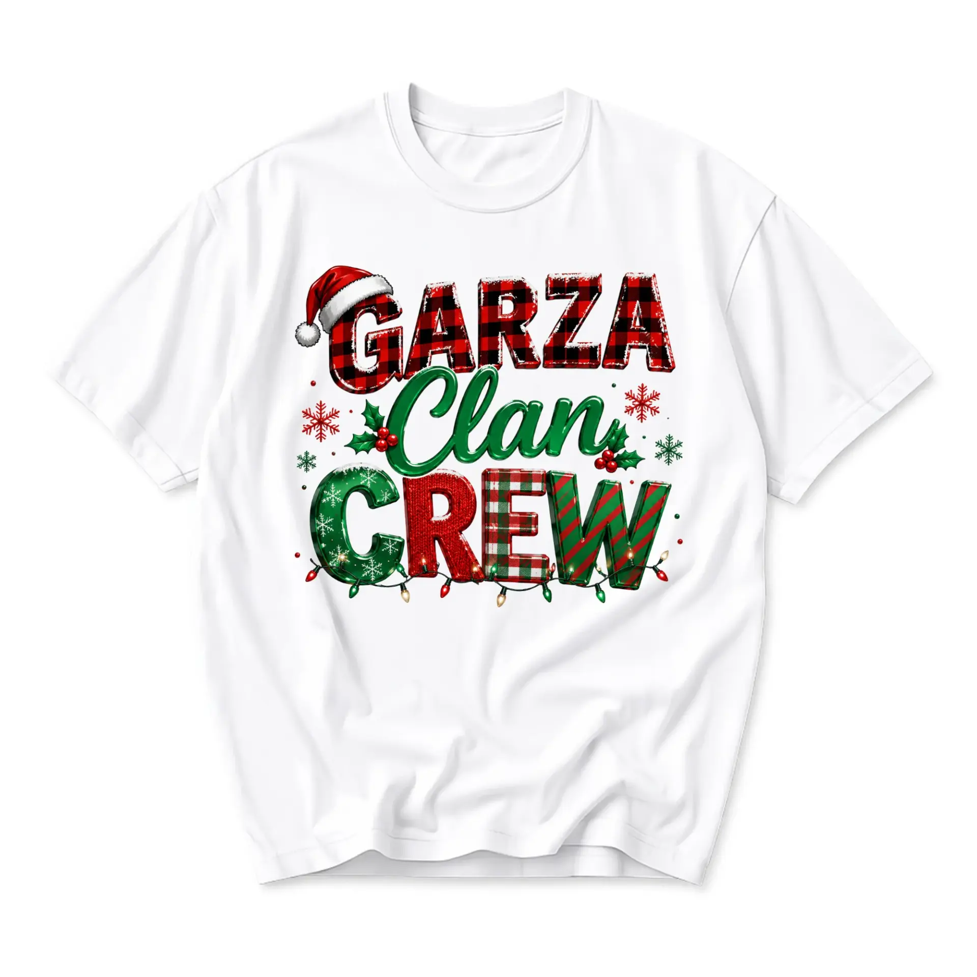 Graphic Tee Garza Clan Crew Holiday Shirt Seasonal Unisex Top for Casual
