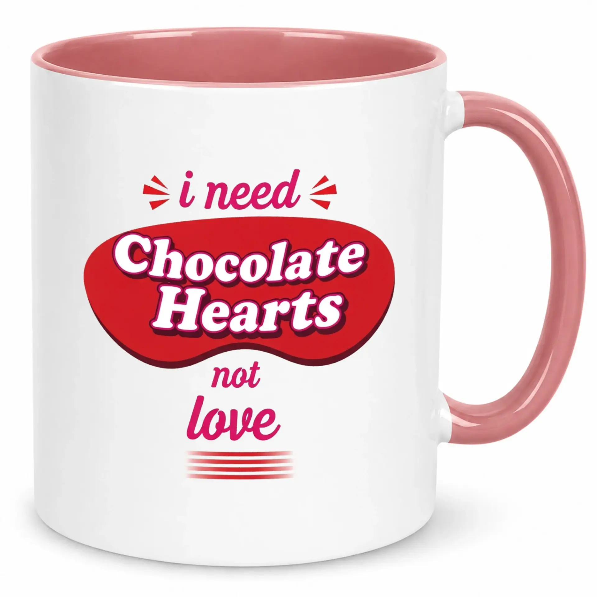 Funny Chocolate Lover Ceramic Coffee Mug for Valentine's Day or Everyday Use, Humorous Sweet Treat Drinkware Gift Idea, 11oz or 15oz