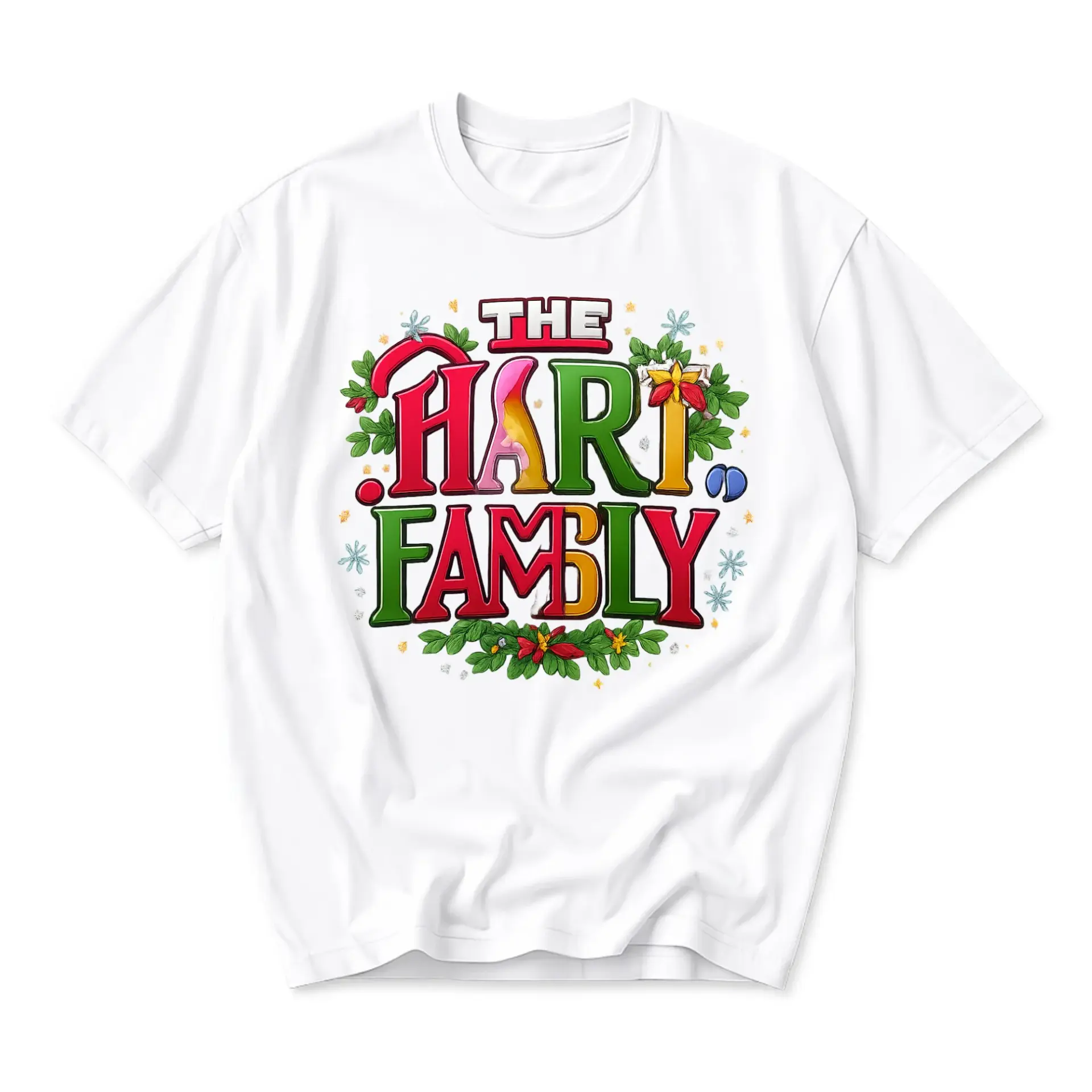 T-shirt the Hart Family Graphic Tee Holiday Seasonal Apparel Unisex Casual