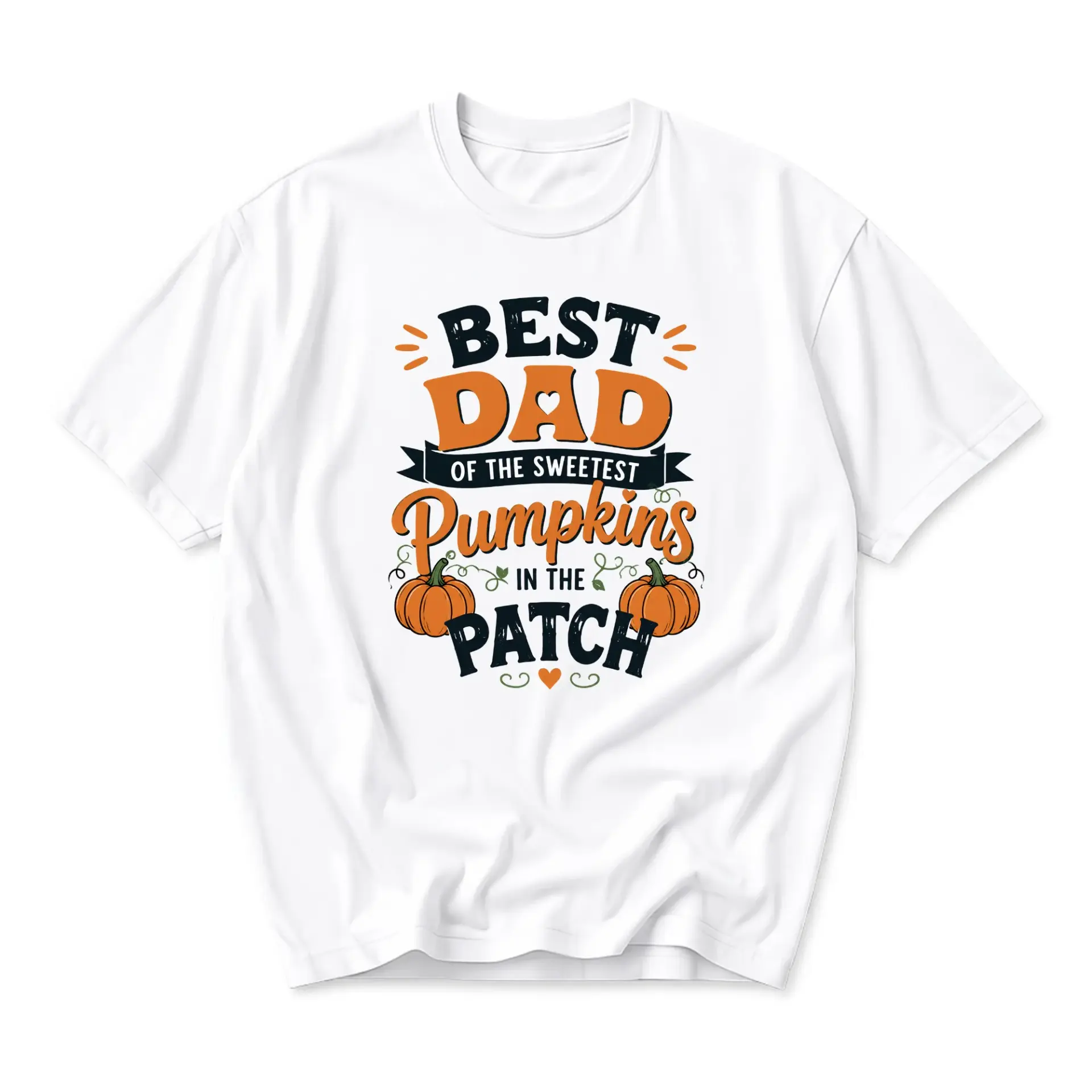 Graphic Tee Best Dad of the Sweetest Pumpkins in the Patch Fall Autumn Harvest Pumpkin Season Unisex Cotton T-Shirt