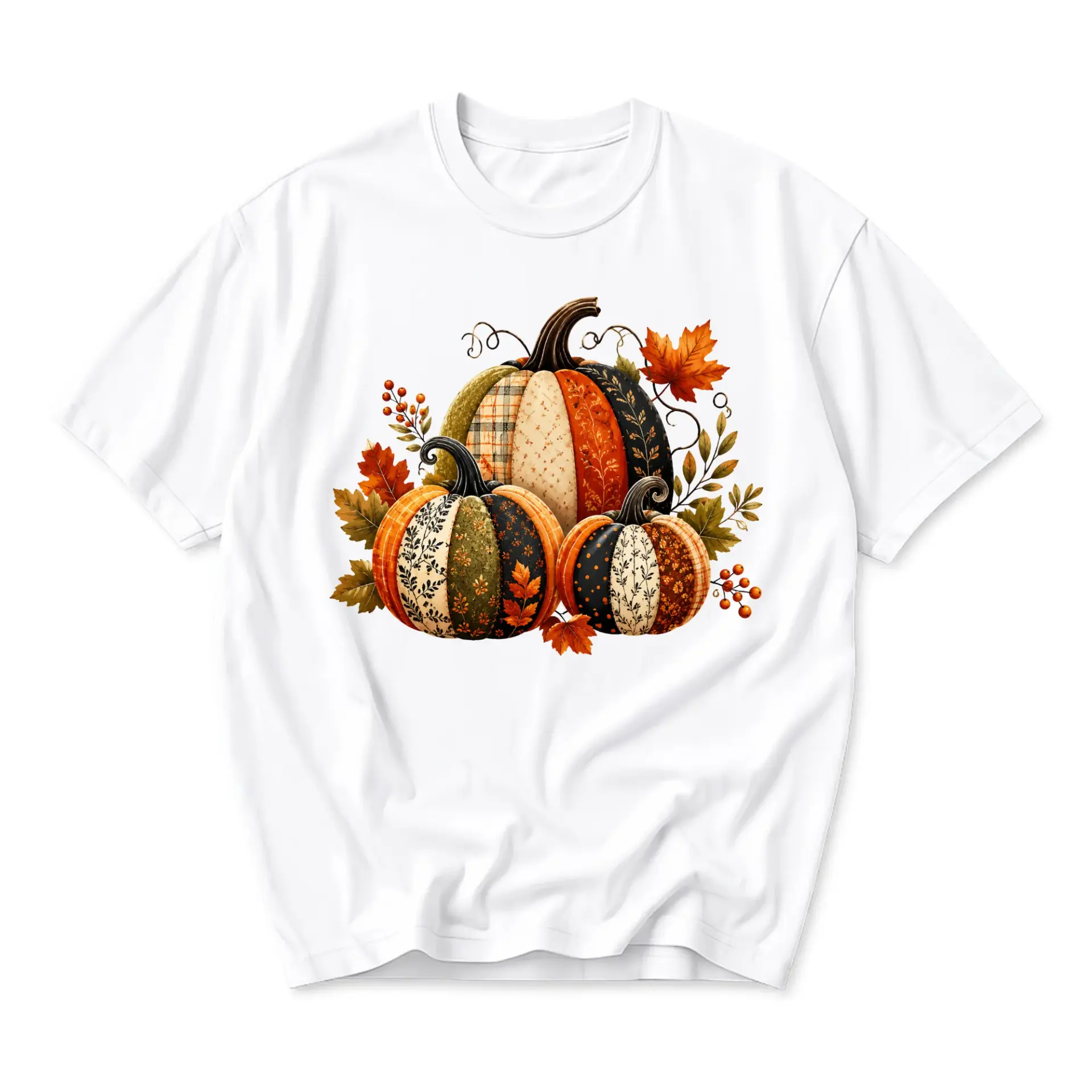 T-shirt Graphic Tee Autumn Fall Pumpkin Patch Print Unisex Crew Neck Casual Everyday Wear Soft Cotton Blend Shirt