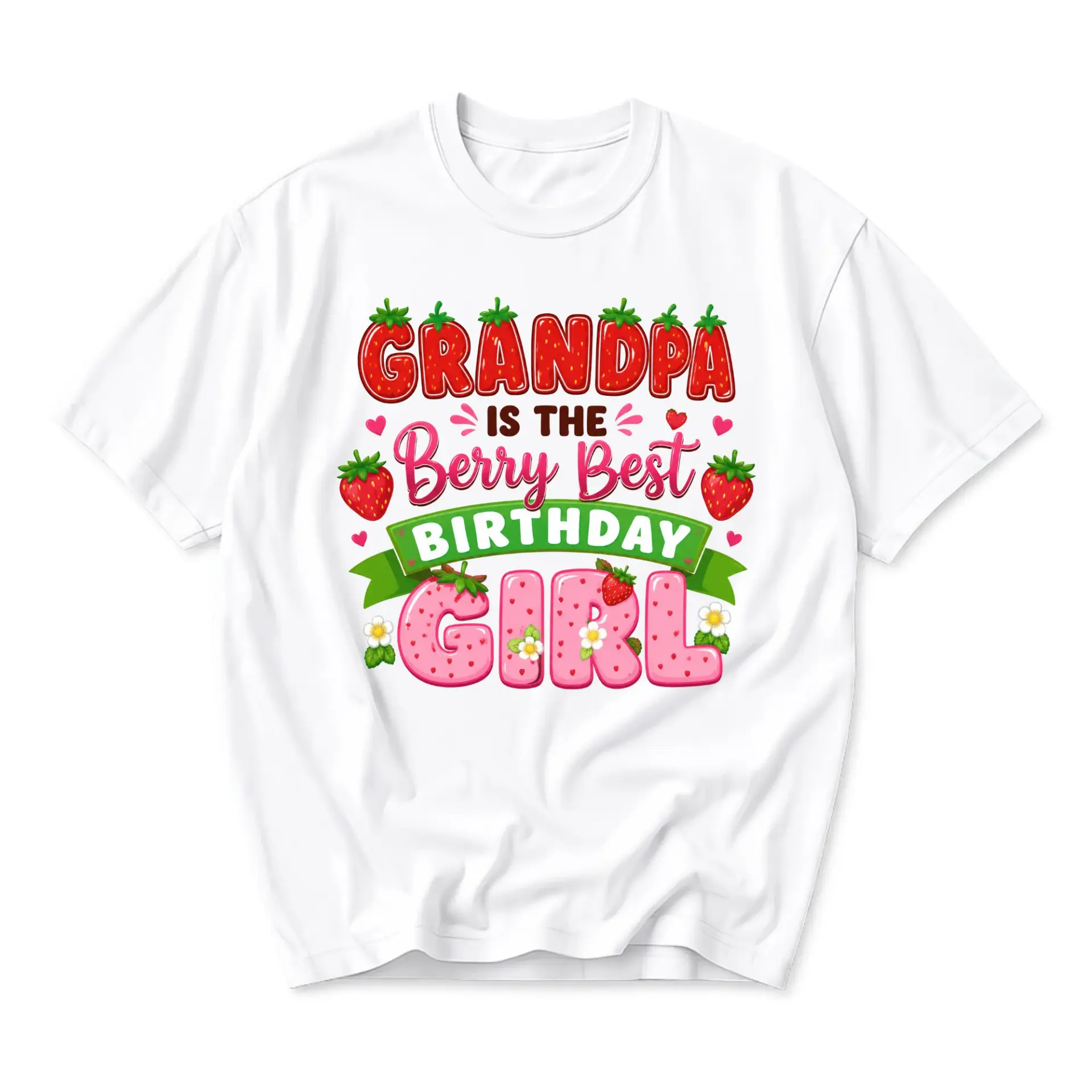 Funny Shirt Grandpa Is the Berry Best Birthday Girl Graphic Tee Unisex