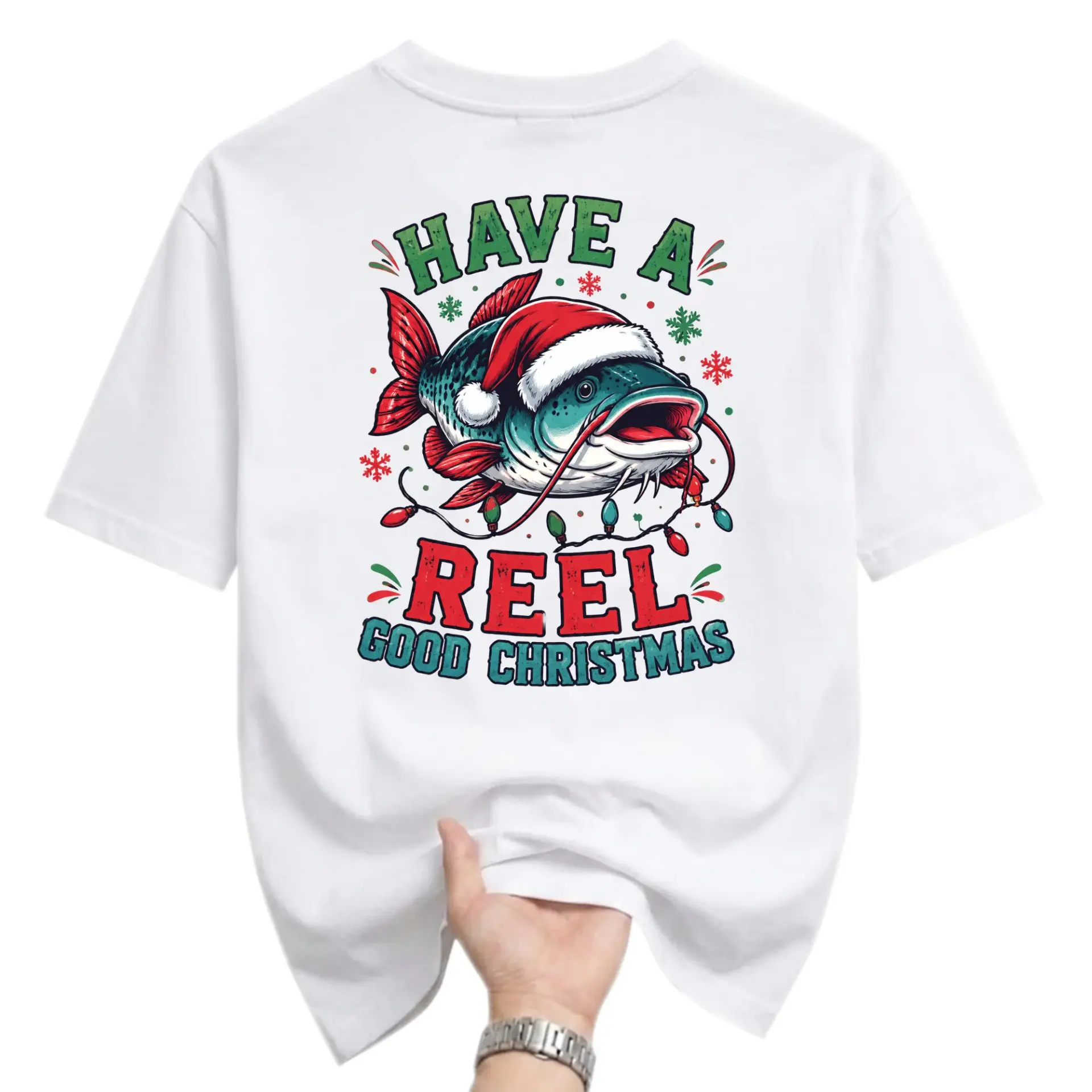 Funny Shirt Have a Reel Good Christmas Graphic Tee Unisex Holiday Fishing