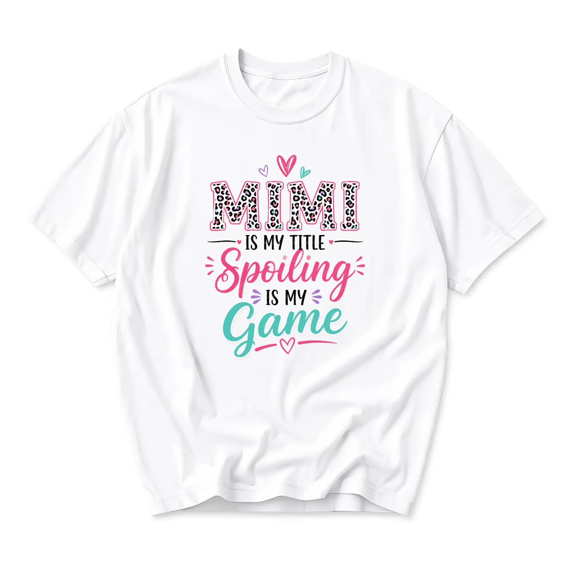 Funny Shirt Mimi Is My Spoiling Is My Game Graphic Tee Unisex Cotton Blend Casual Crew Neck Top for Women