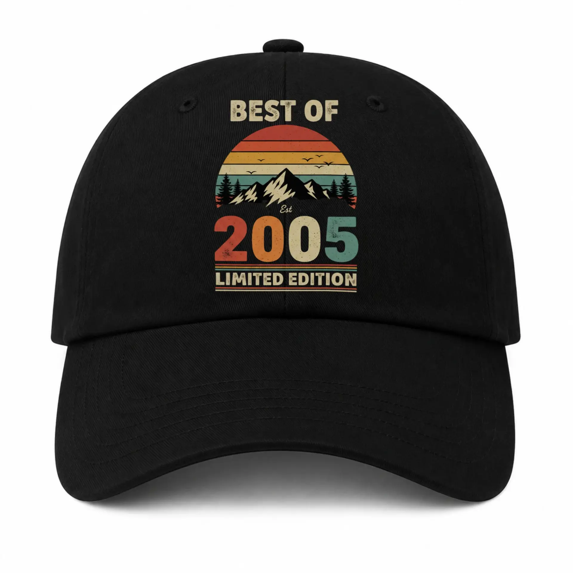 Vinyl Sticker Pack Best of 2005 Limited Edition Retro Sunset Mountain Design Waterproof Decals for Personal Items