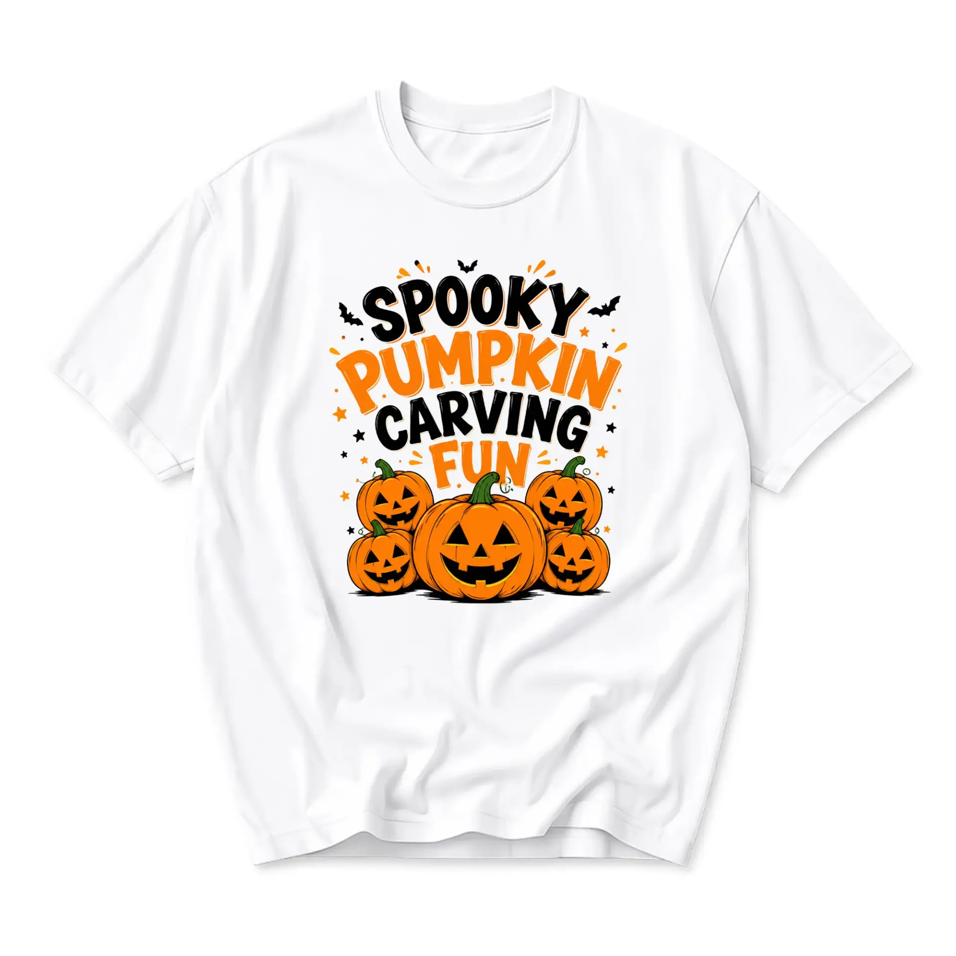 Graphic Tee Spooky Pumpkin Carving Fun Unisex T-Shirt Halloween Party Apparel Casual Fall Seasonal Crew Neck Top