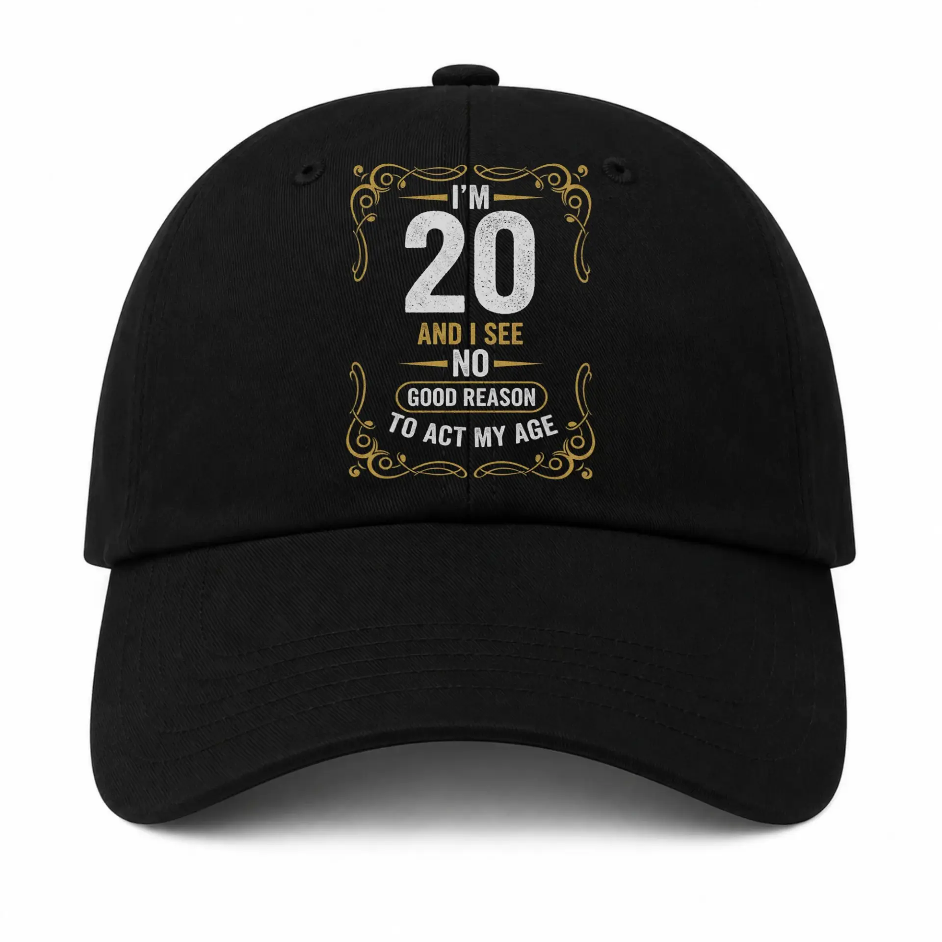 Baseball Cap Featuring a Fun 20th Birthday Quote for Casual Everyday Wear
