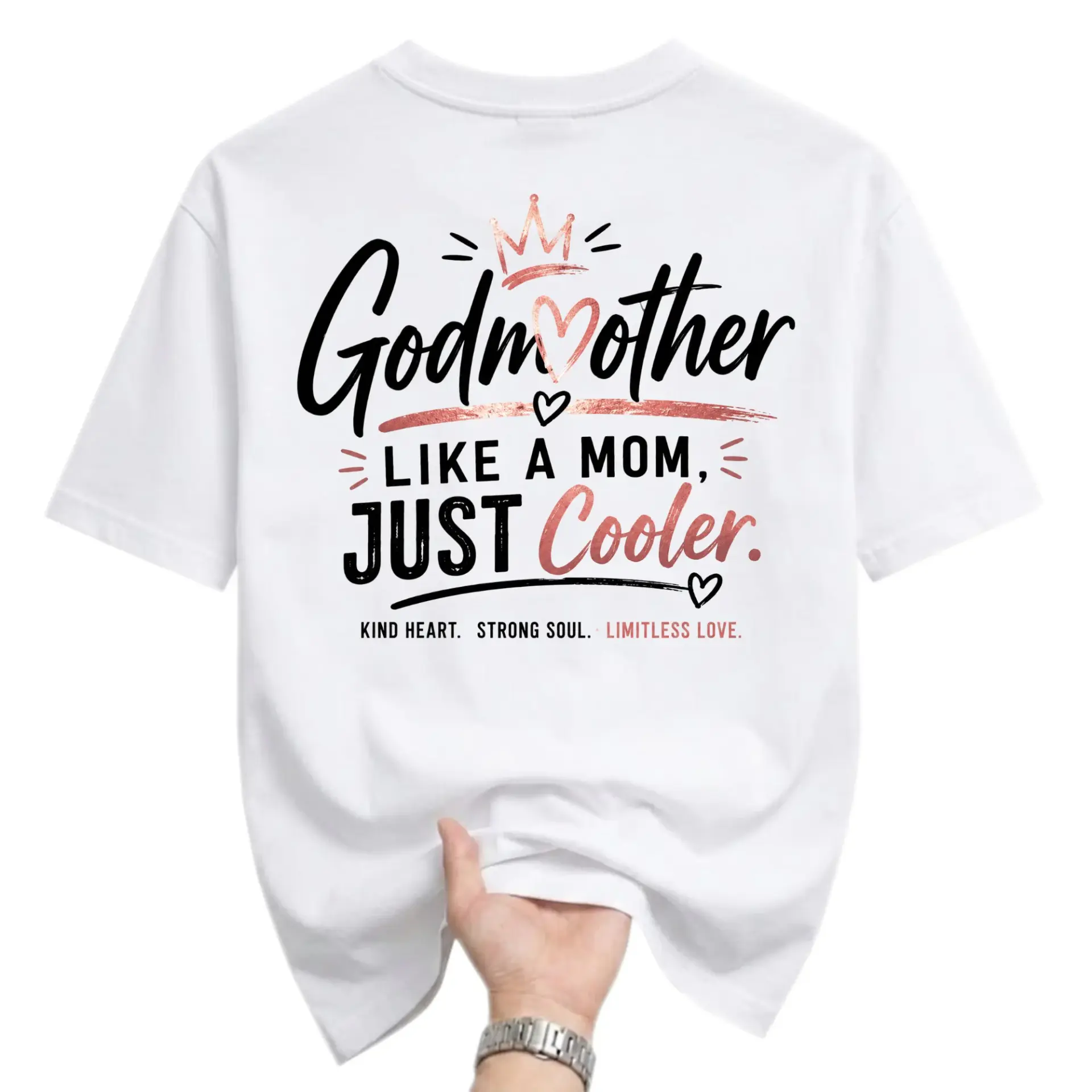 Graphic Tee Godmother Like a Mom Just Unisex Crew Neck T-Shirt Soft Cotton