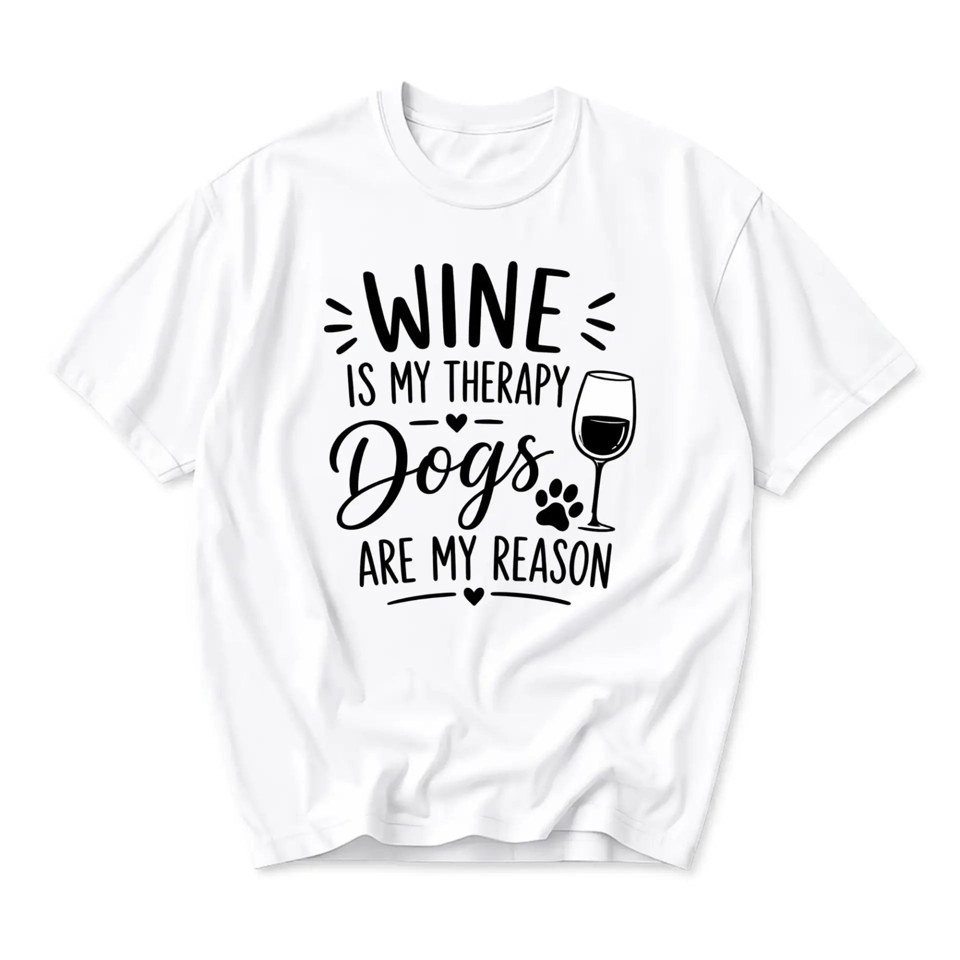 Funny Shirt Wine Is My Therapy Are My Graphic Tee Unisex Casual Everyday