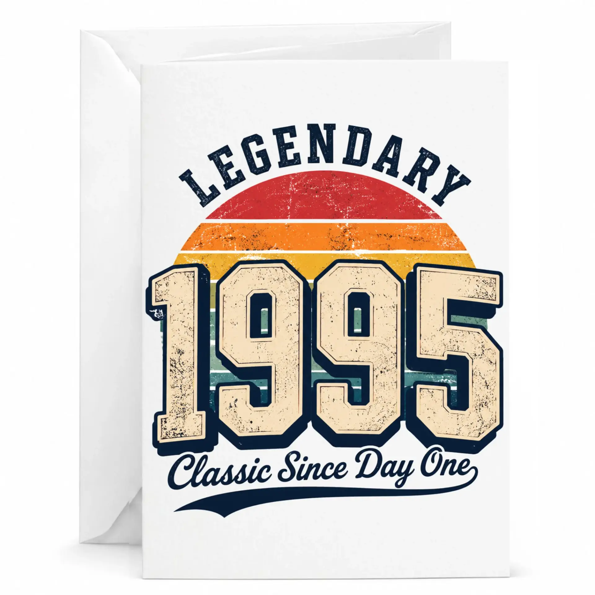 Birthday Card Legendary 1995 Classic Since Day One Vintage Style Greeting Card for Special Milestone Celebrations