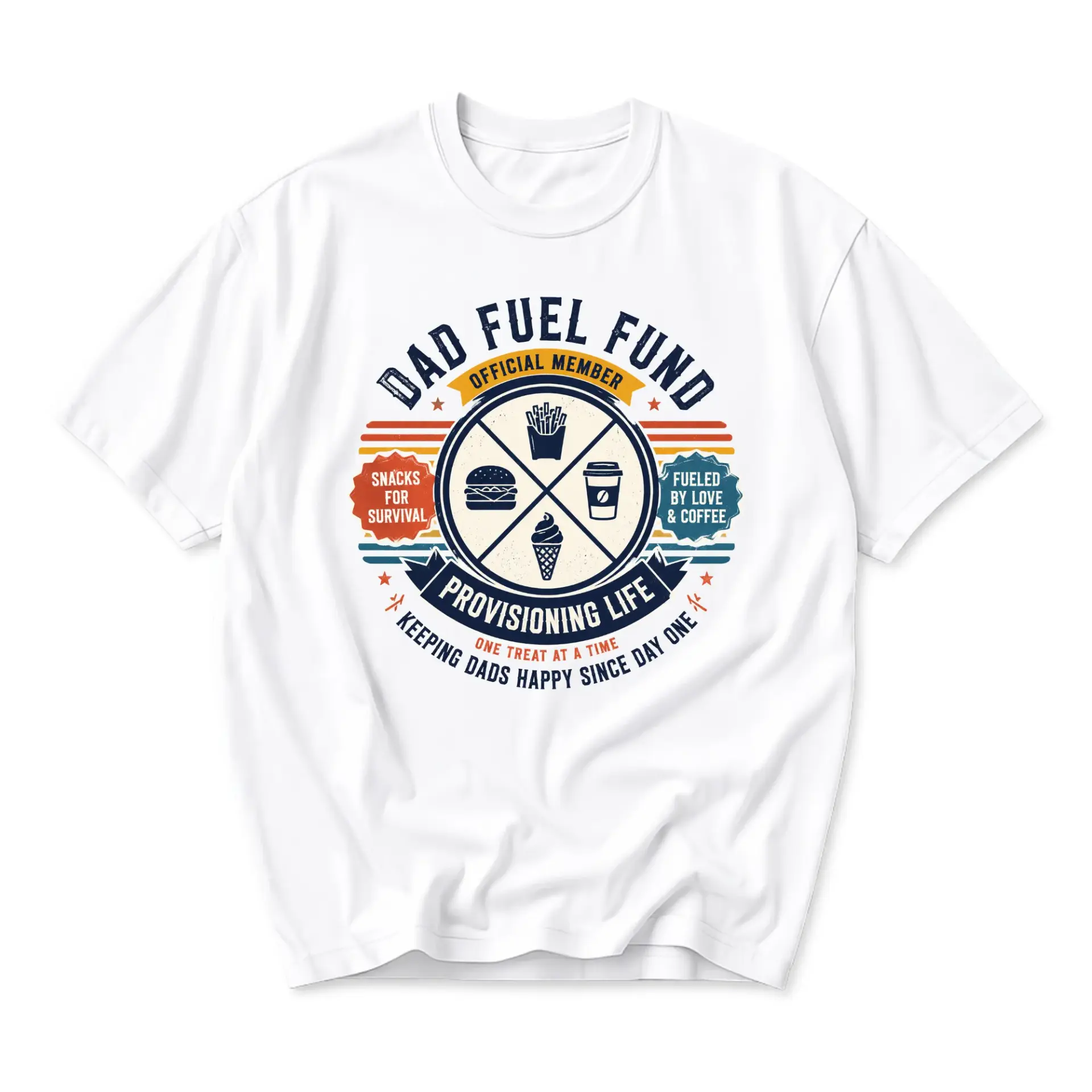 Funny Shirt Dad Fuel Fund Graphic Tee Casual Unisex Crew Neck Cotton Blend Soft Breathable Everyday Outfit Apparel