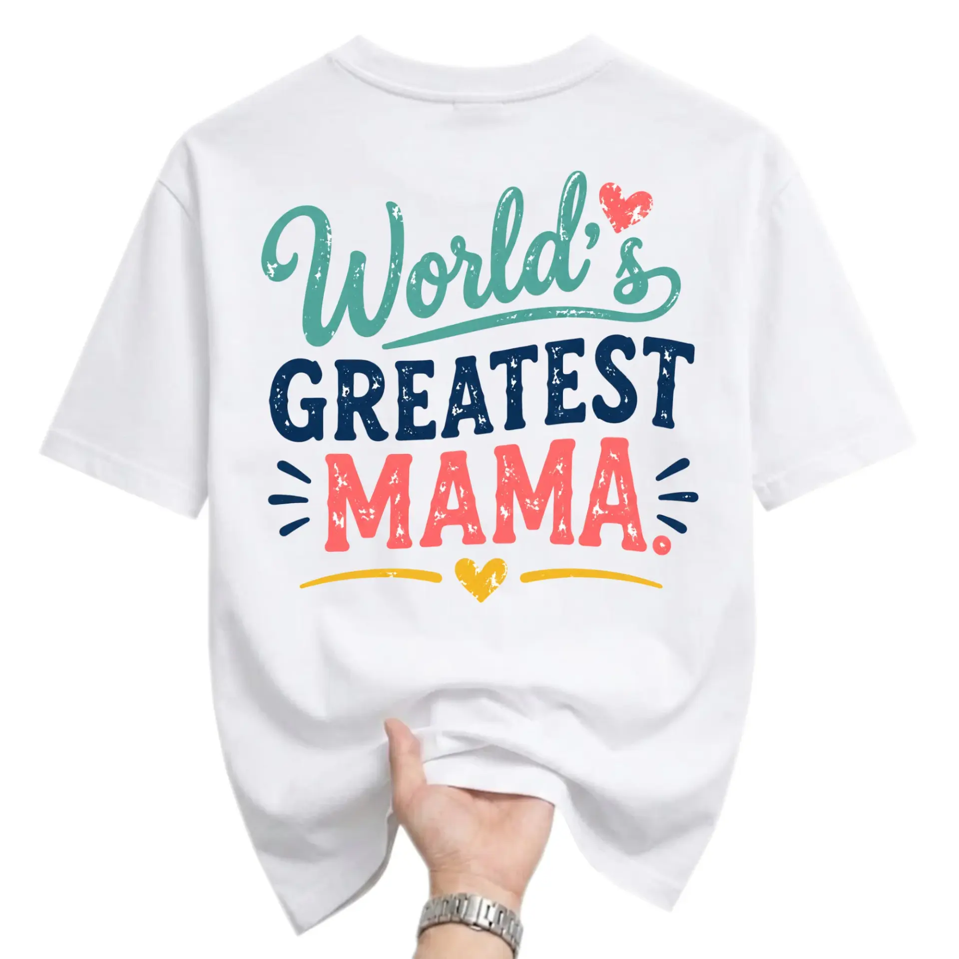 Graphic Tee World's Greatest Mama Shirt Unisex Cotton Crew Neck Casual Top