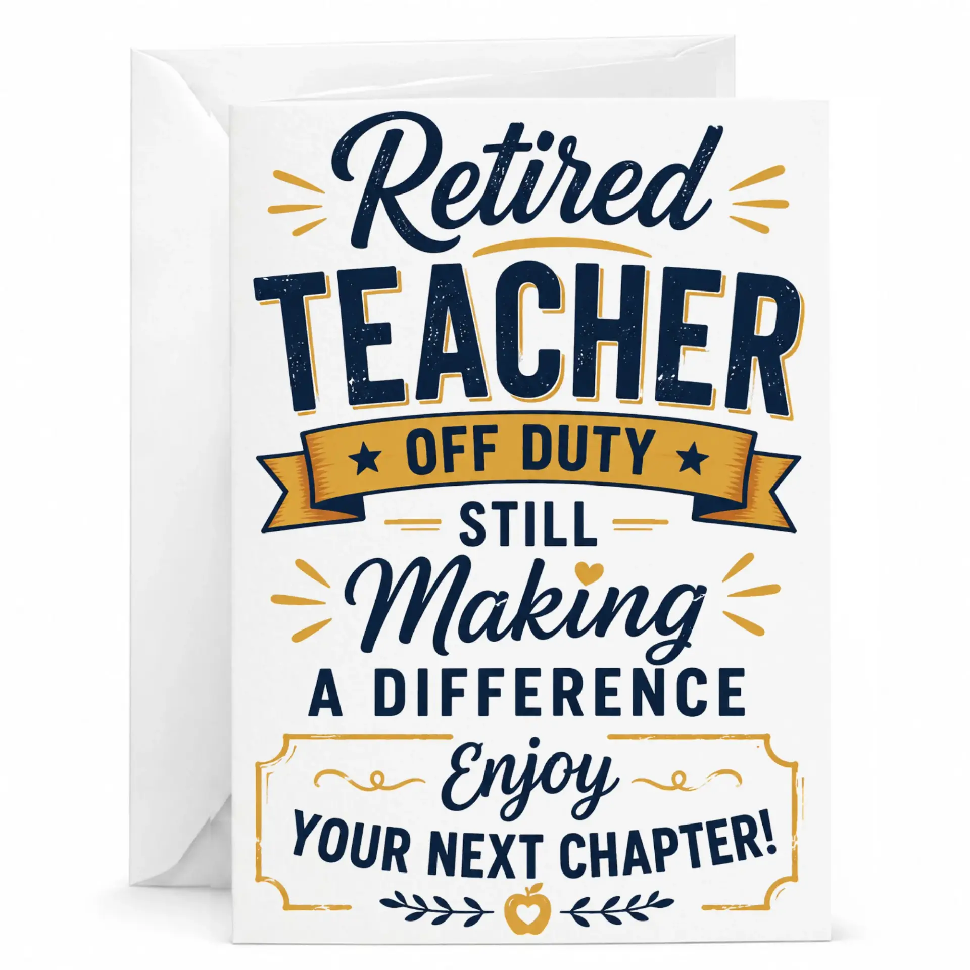 Retired Teacher Greeting Card Gift for Retirement Funny Thoughtful Congratulations Note