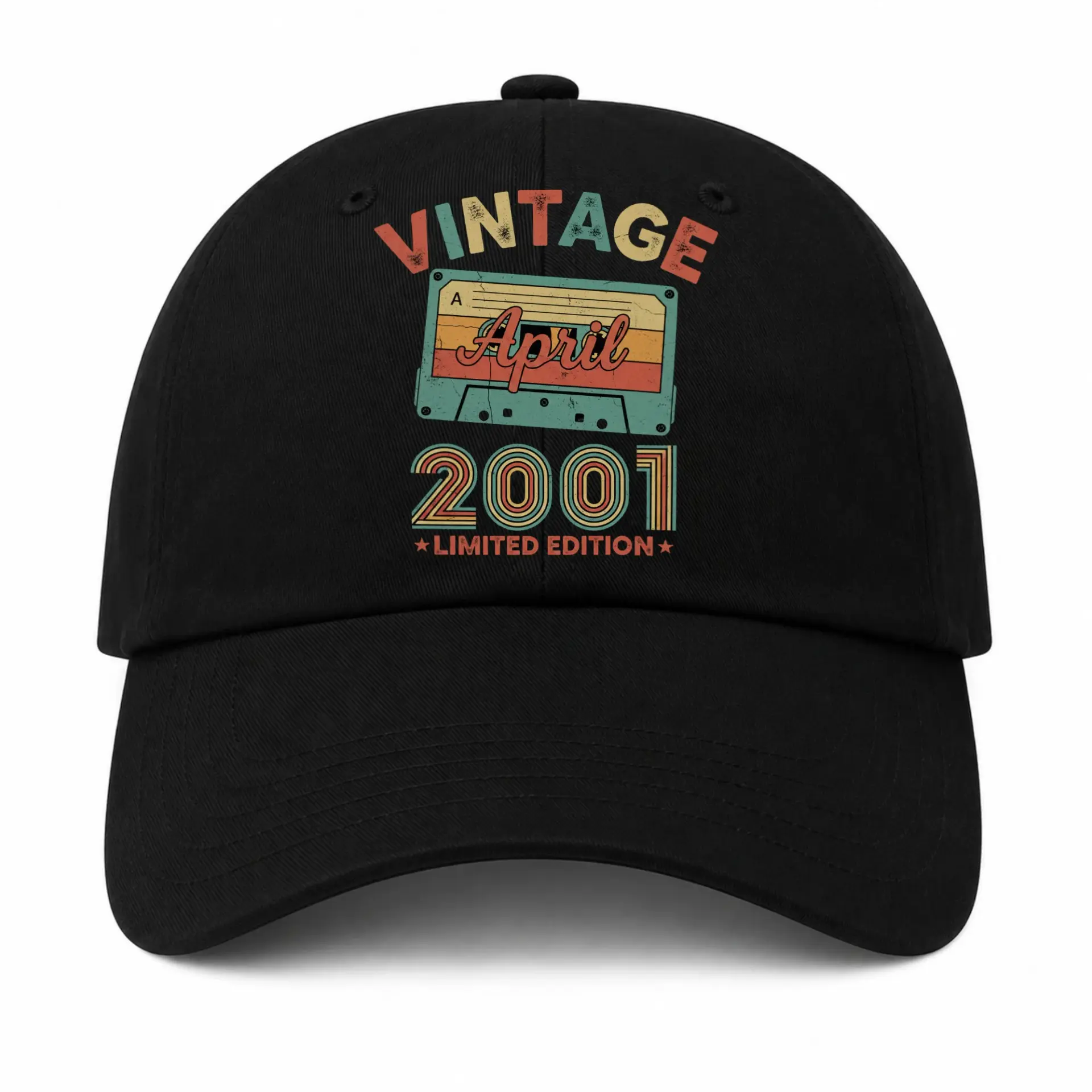 Vinyl Sticker Pack Vintage April 2001 Cassette Tape Design Retro Limited Edition Decal Set for Laptops and Water Bottles