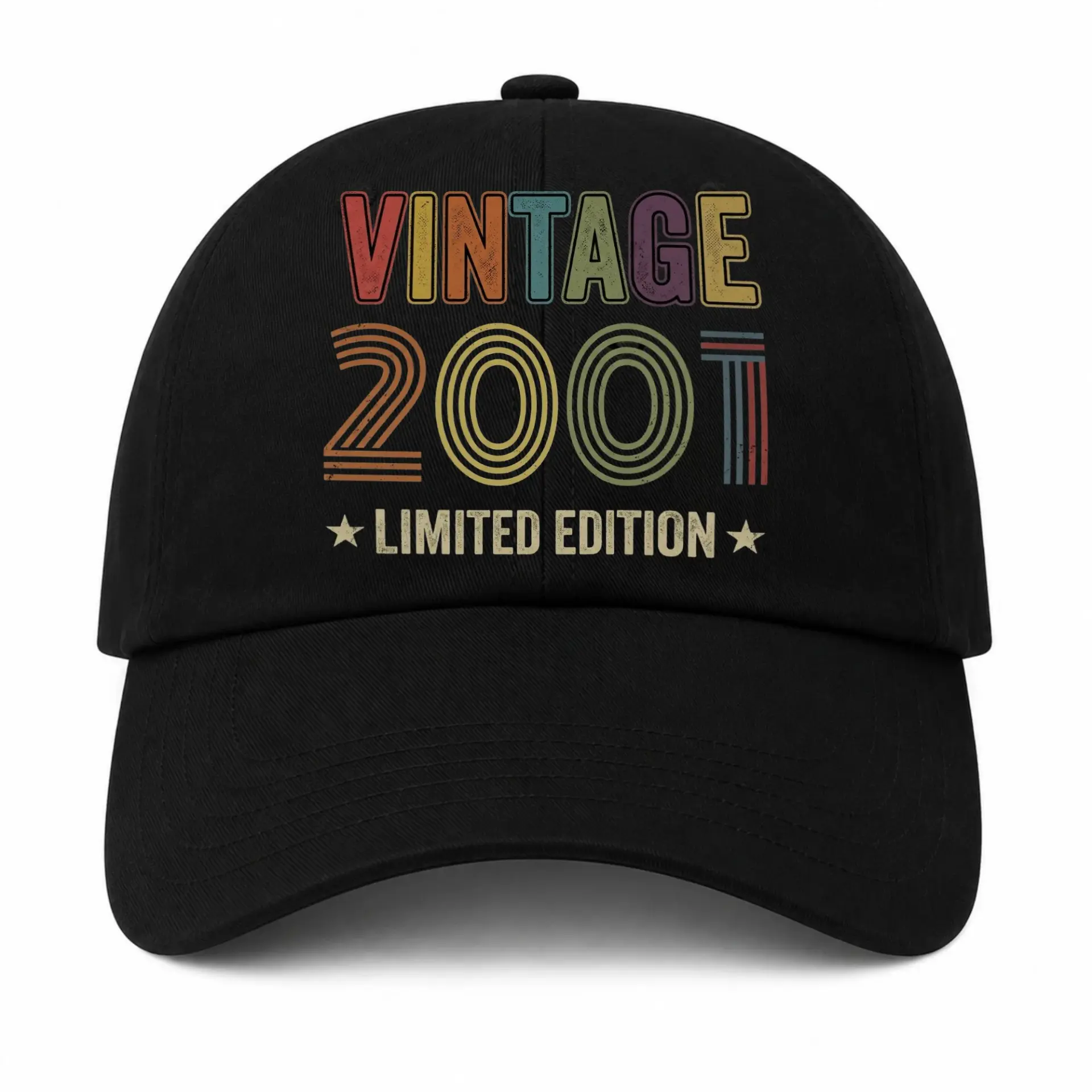 Baseball Cap Vintage 2001 Limited Edition Retro Distressed Graphic Hat