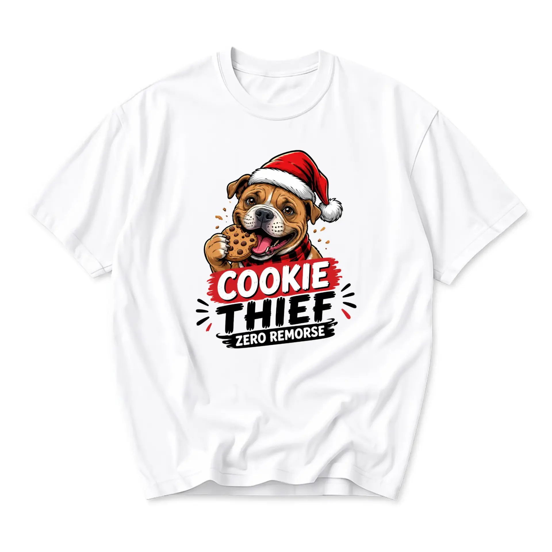 Funny Shirt Cookie Zero Remorse Graphic Tee Holiday Dog Design Unisex