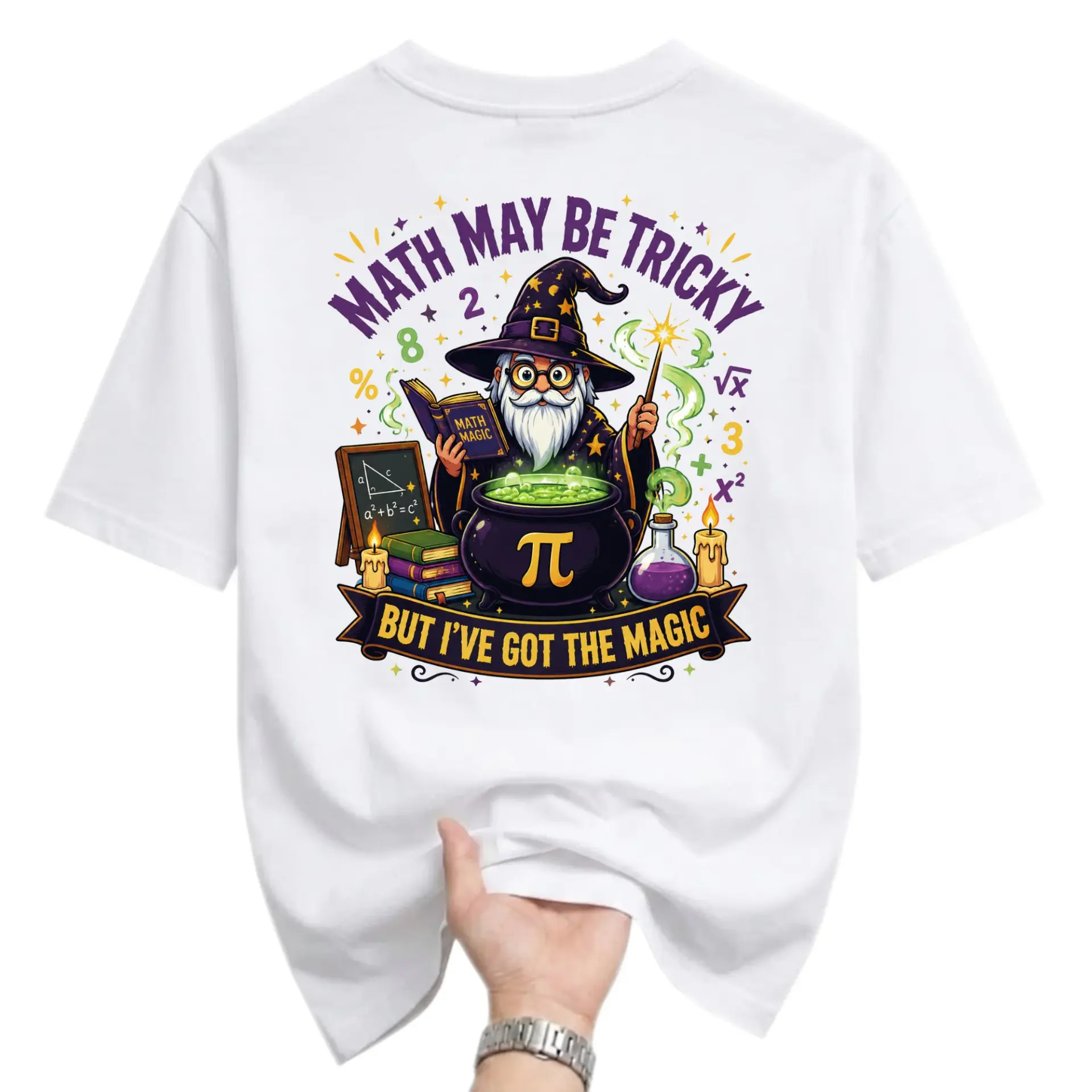 Funny Shirt Math May Be Tricky but I Have Got the Magic Unisex Graphic Printed T-Shirt Casual Everyday Apparel