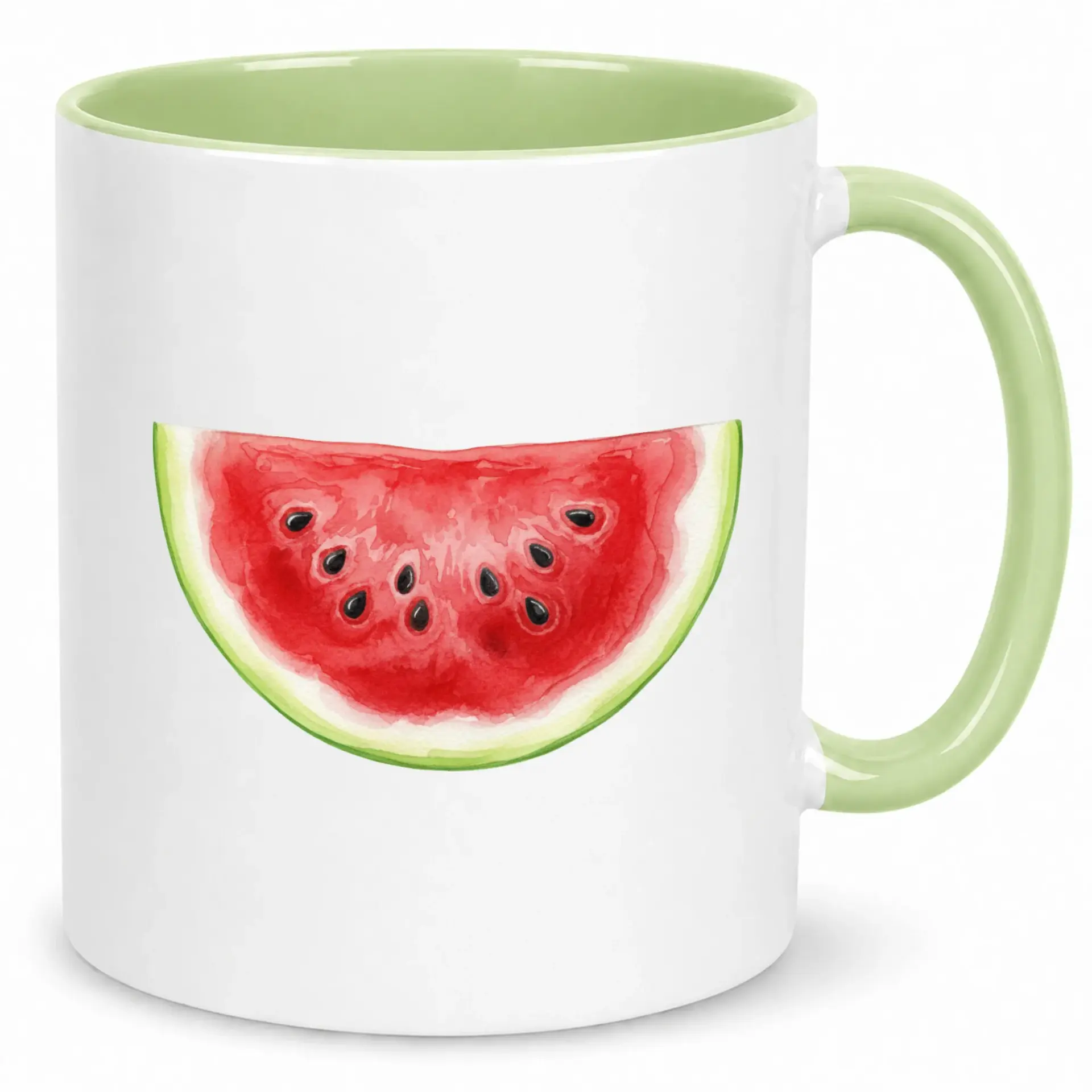 Coffee Mug, Refreshing Watermelon Slice Ceramic Mug, Vibrant Fruit Design Hot Beverage Cup, Summer Kitchen Drinkware Gift