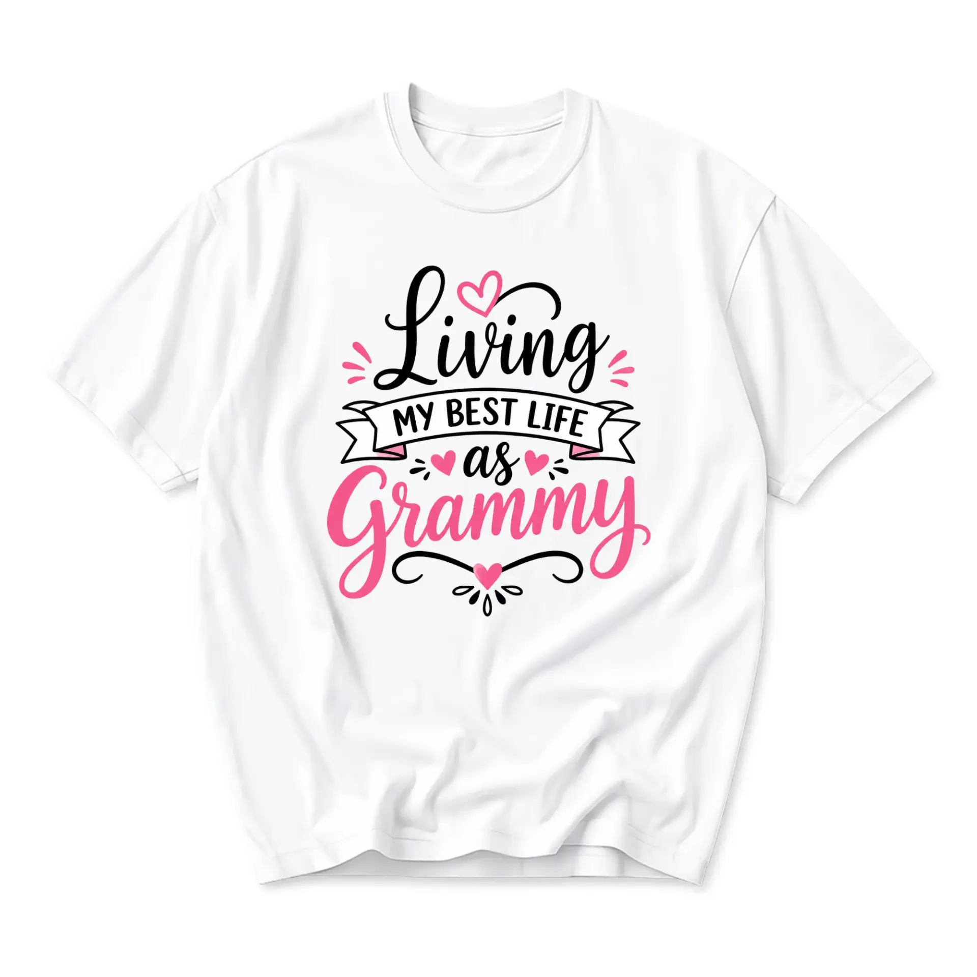 Funny Shirt Living My Best Life as Graphic Tee Casual Unisex Crew Neck