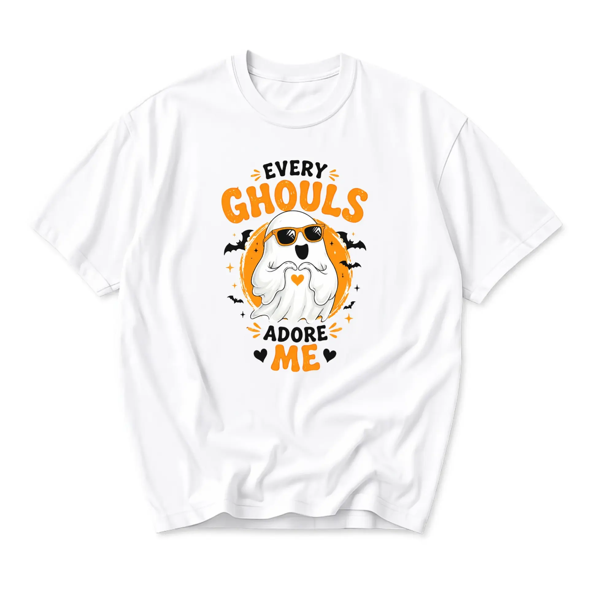 Graphic Tee Every Ghouls Adore Me Funny Ghost Shirt for Halloween Seasonal Casual Wear and Everyday Outfit Apparel