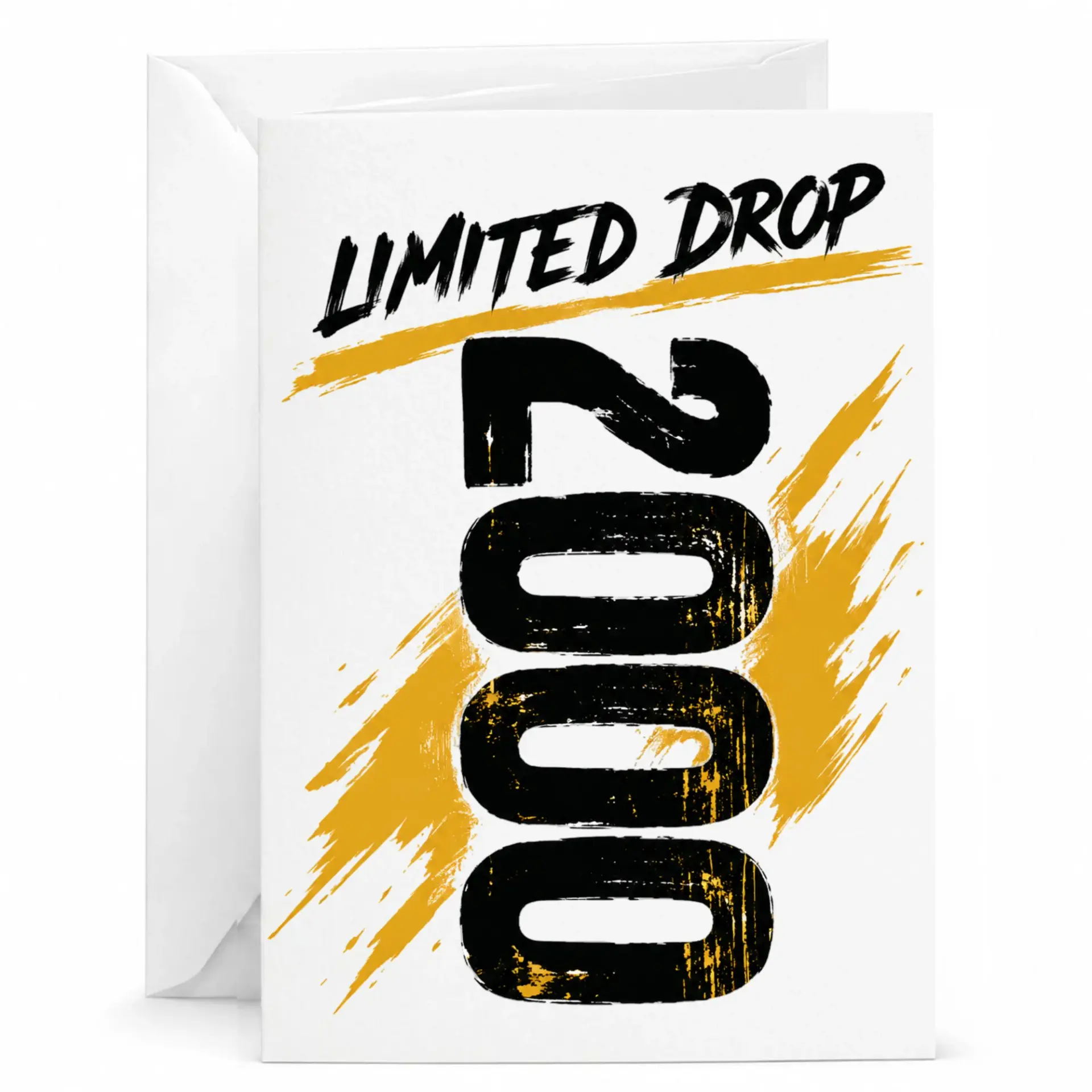 Greeting Card Limited Drop 2000 Typography Design Print for Birthday or Special Milestone Celebration