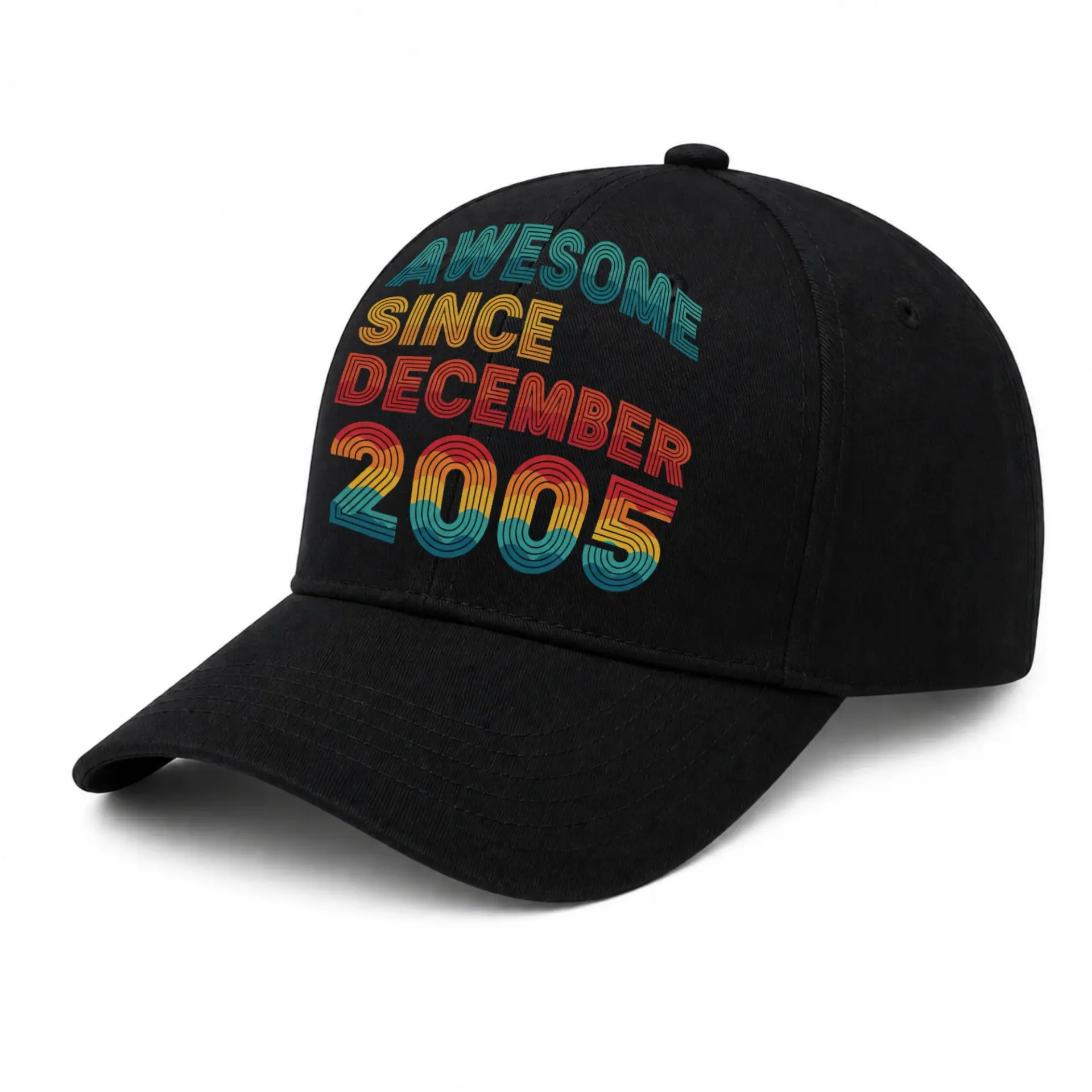 Vinyl Sticker Pack Awesome Since December 2005 Retro Rainbow Text Decals for Laptops Water Bottles and Personal Gear