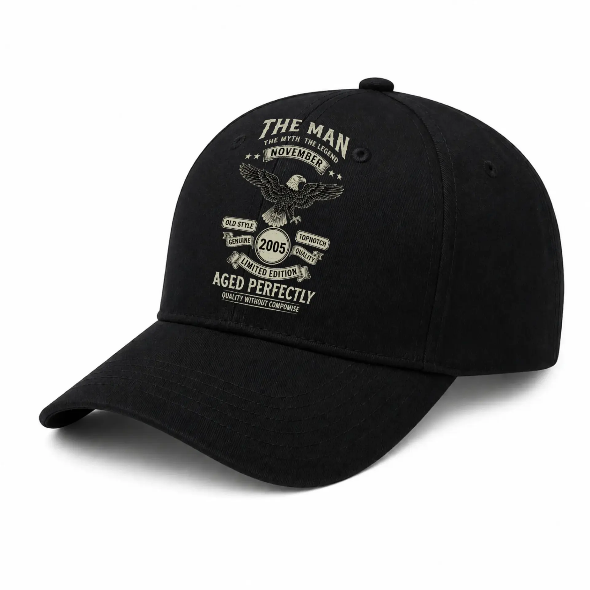 Risk: the Design Contains National Emblems (american Eagle) and Potentially Sensitive Phrasing, Also the Source Image Is a Hat, Not a Sticker.