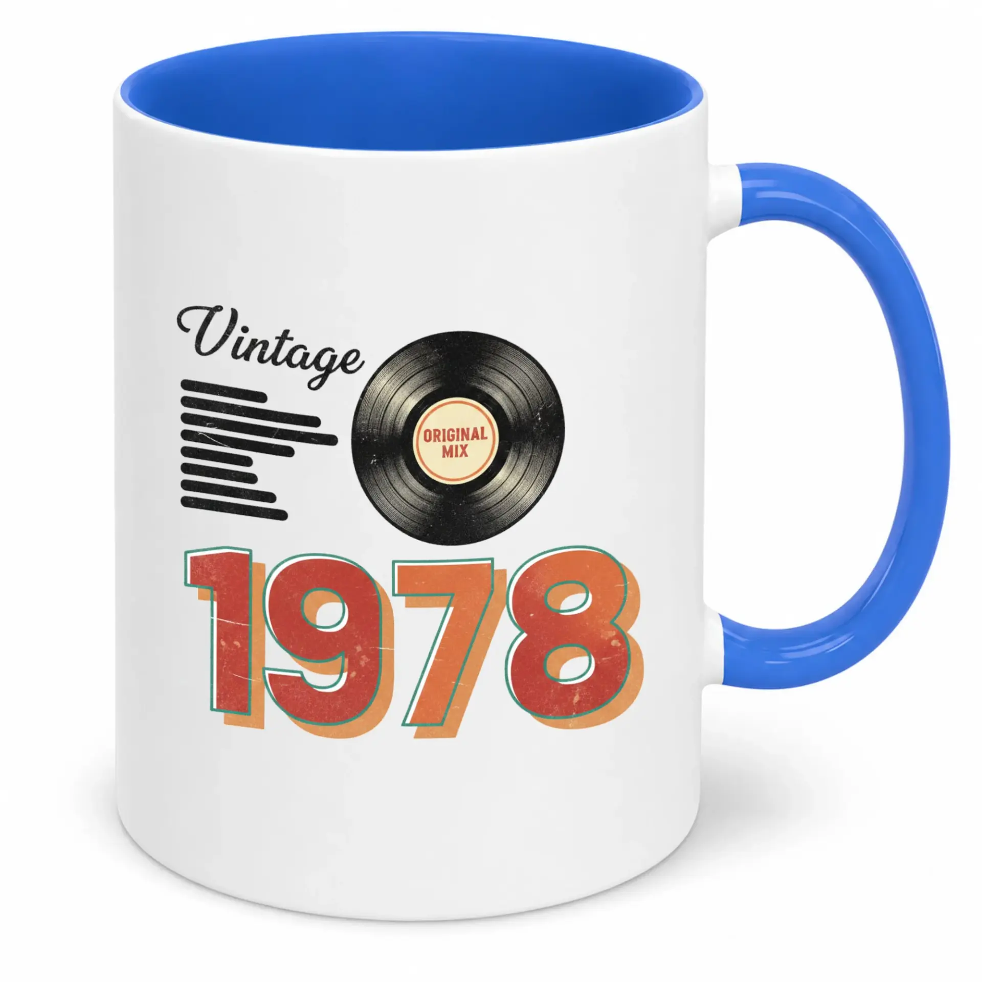 Vintage 1978 Original Mix Ceramic Coffee Mug Retro Music Themed Birthday Gift Drinkware for Special Occasions