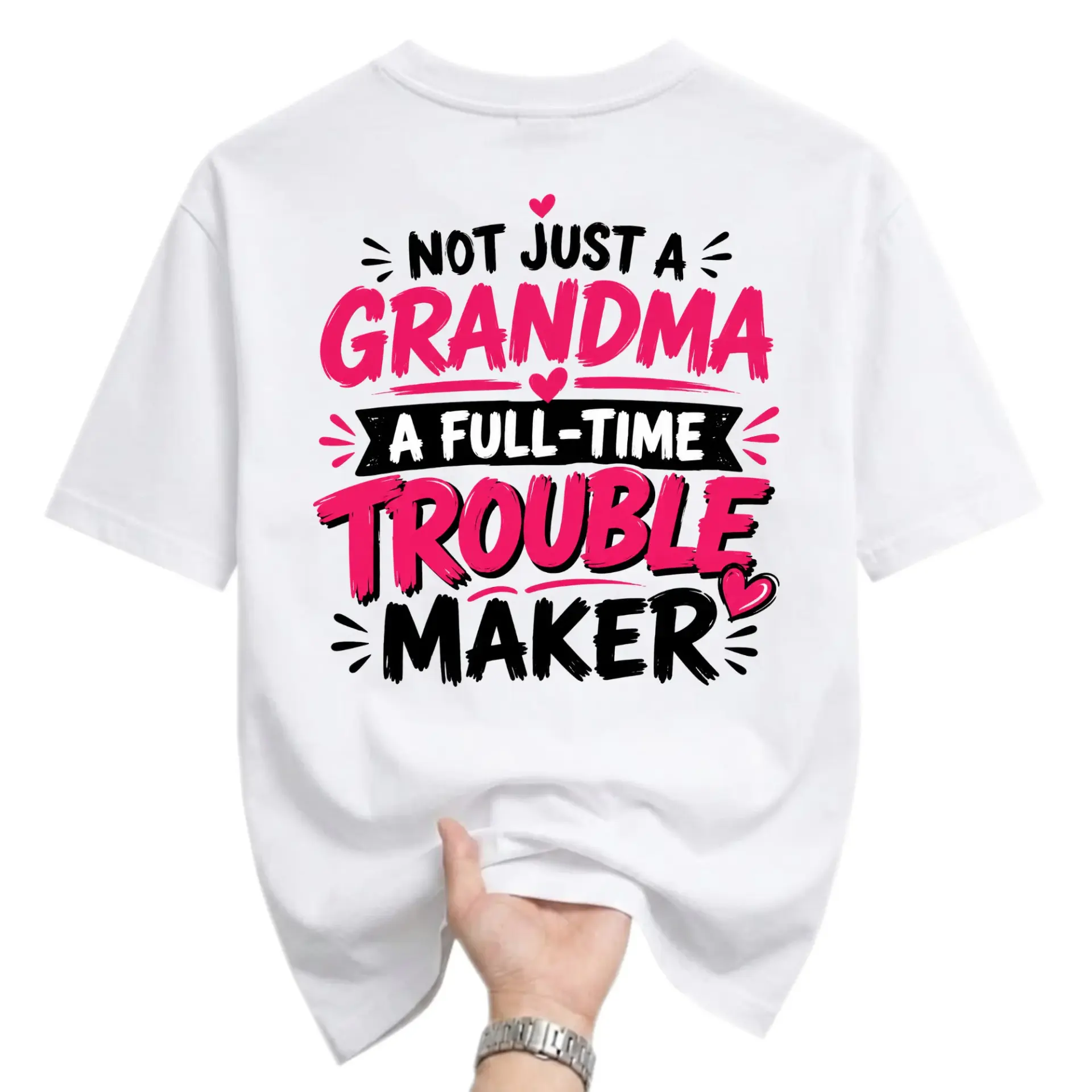 Funny Shirt Not Just a Grandma a Full Time Maker Graphic Tee Unisex Crew
