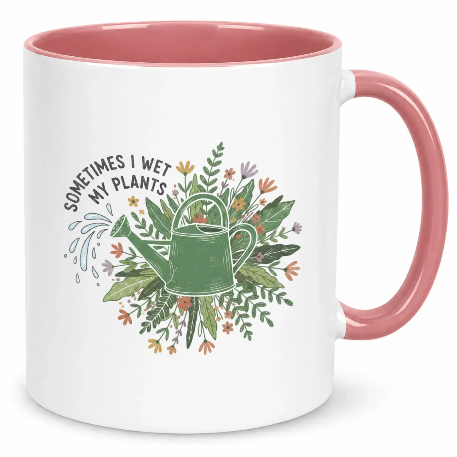 Funny Plant Lover Coffee Mug Sometimes I My Plants Ceramic Cup Humorous Gardening Enthusiast Beverage Drinkware Gift 11oz or 15oz White