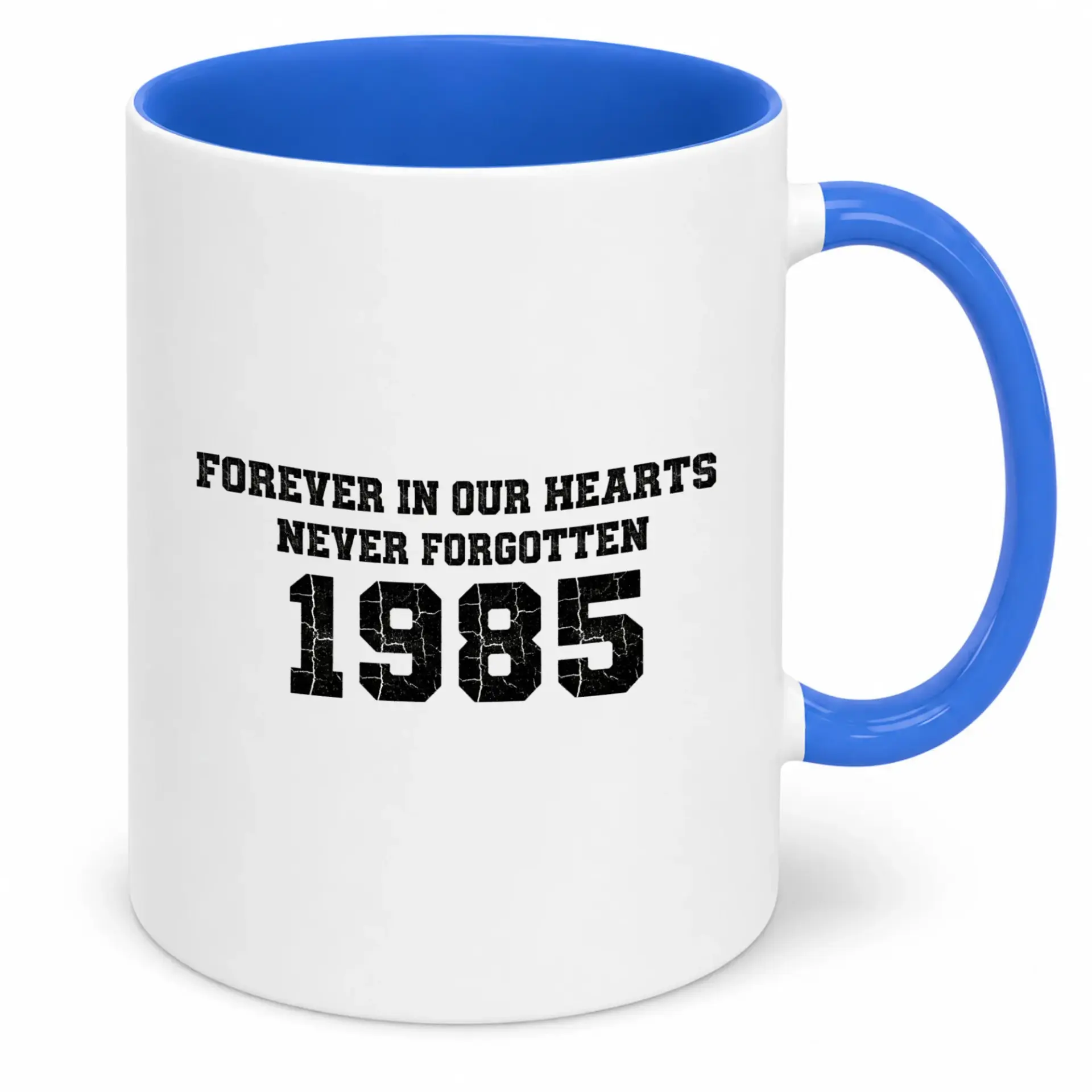 Commemorative 1985 Forever in Our Hearts Never Forgotten Ceramic Coffee Mug - Thoughtful Gift for Remembrance and Milestones