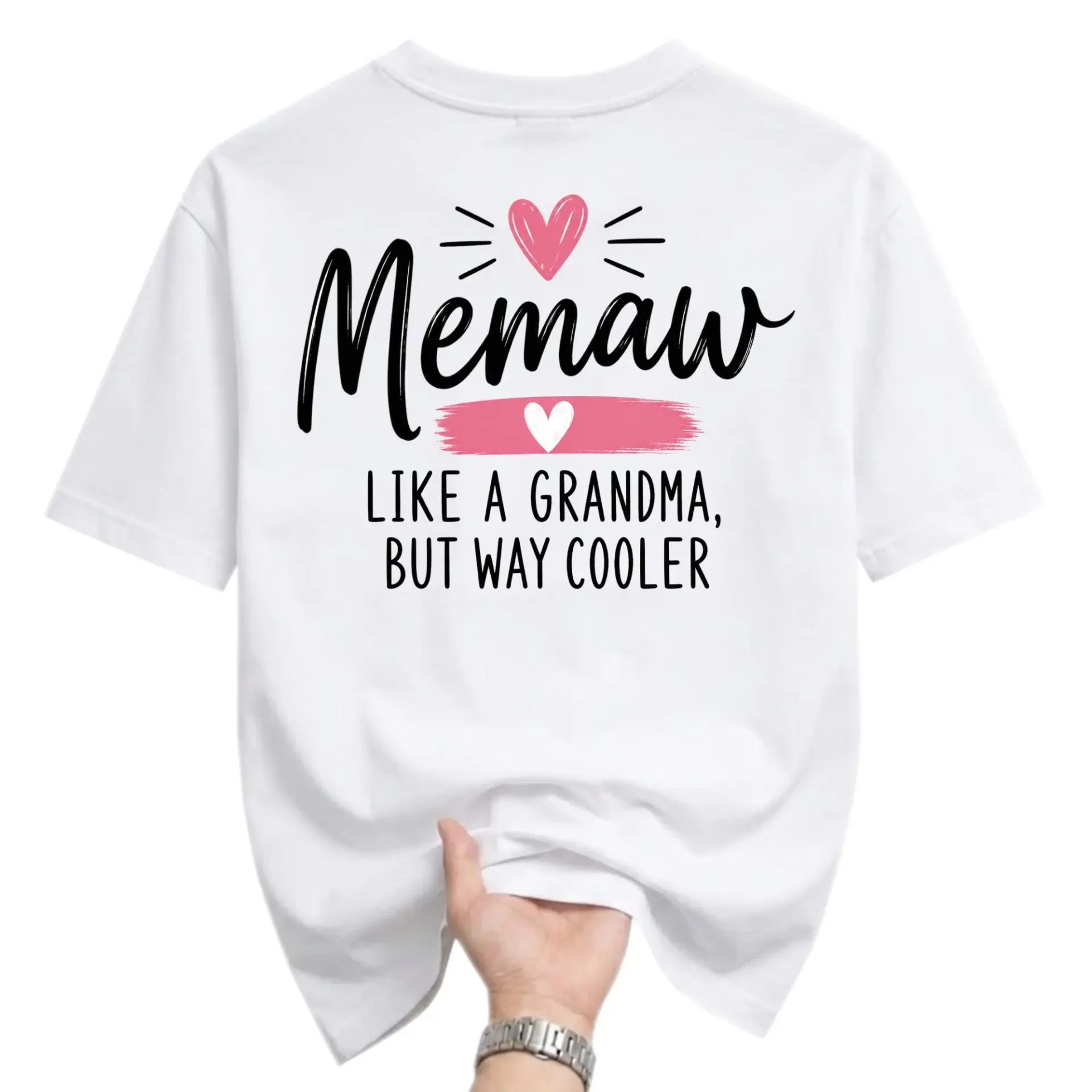 Funny Shirt Memaw Like a Grandma but Way Graphic Tee Unisex Crew Neck