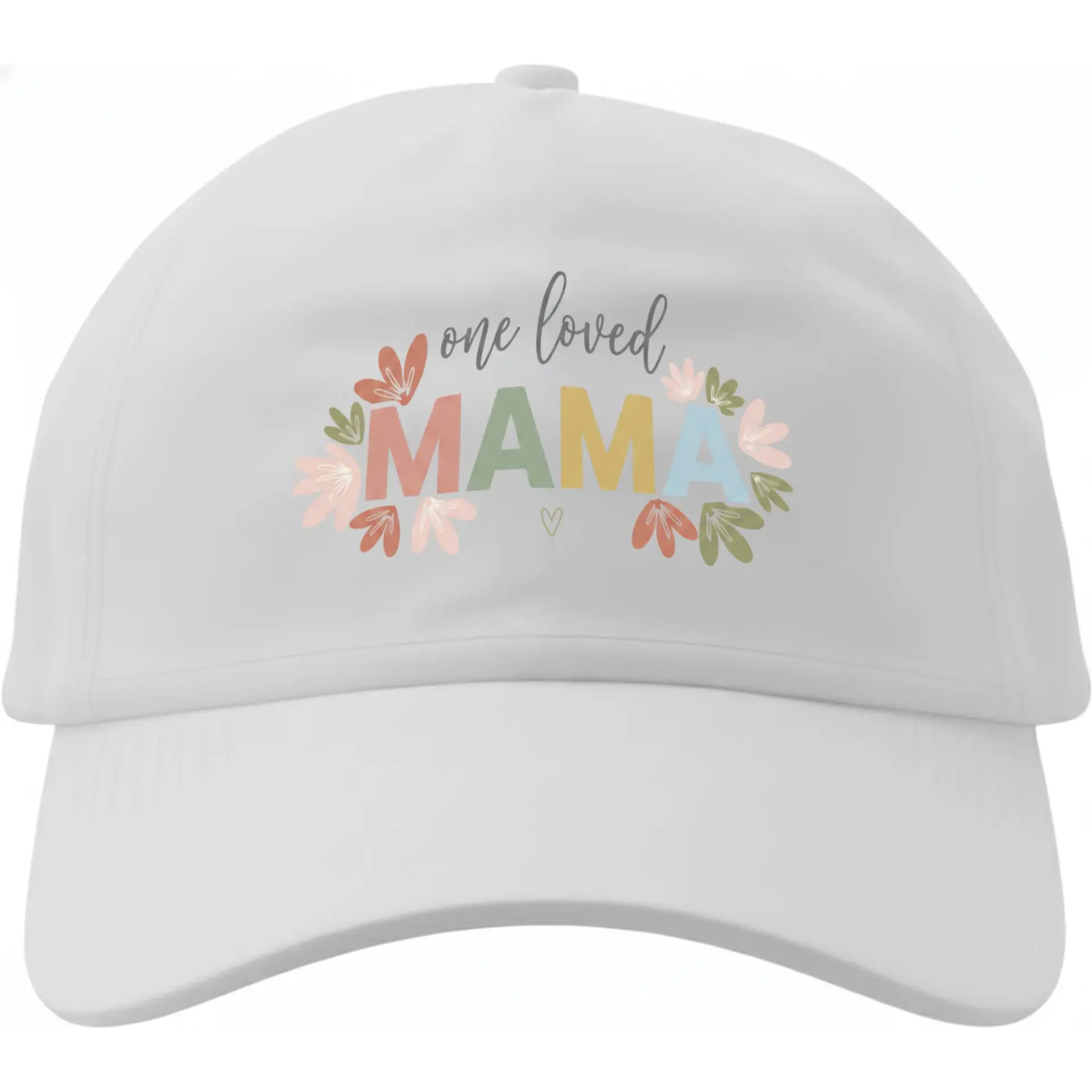 Dad Hat Casual Baseball Cap with One Loved Mama Floral Graphic Print for Everyday Wear and Outdoor Sun Protection