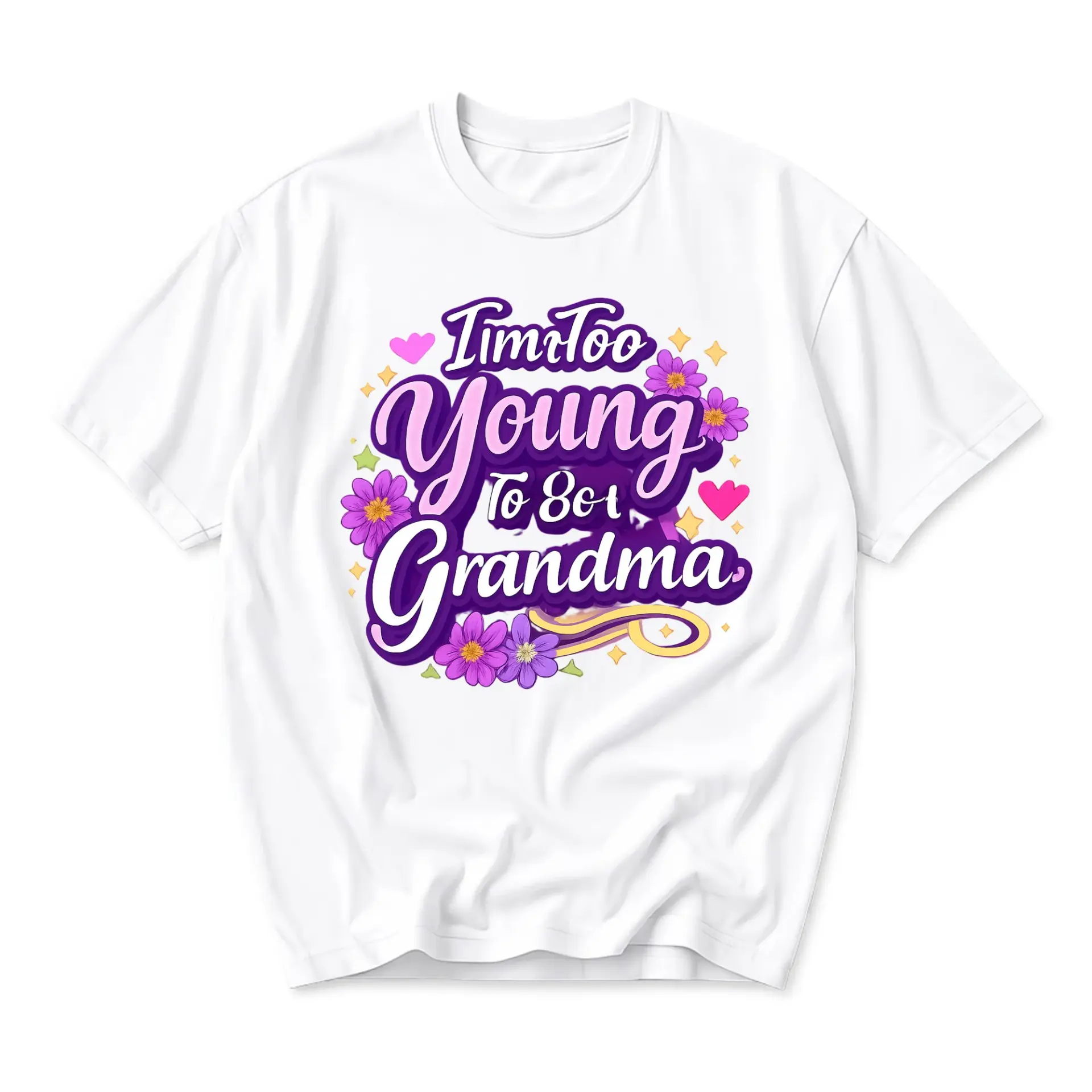 Funny Shirt I Am to Be a Grandma Graphic Tee Retro Floral Typography Unisex