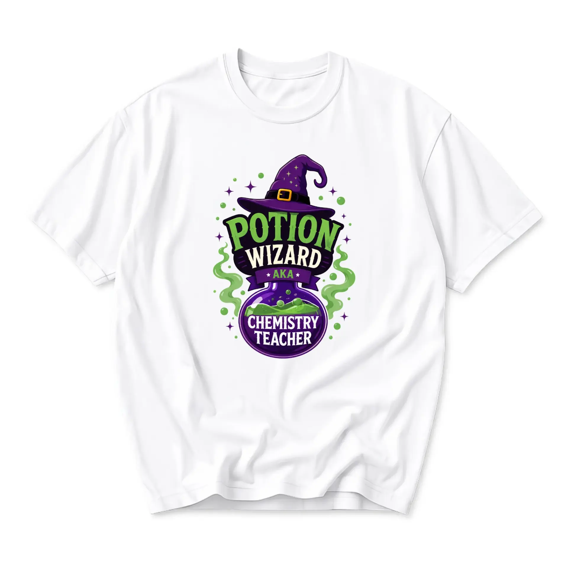 Funny Shirt Potion Wizard Chemistry Teacher Graphic Tee for Science Lovers Academic Novelty Unisex Crew Neck Top