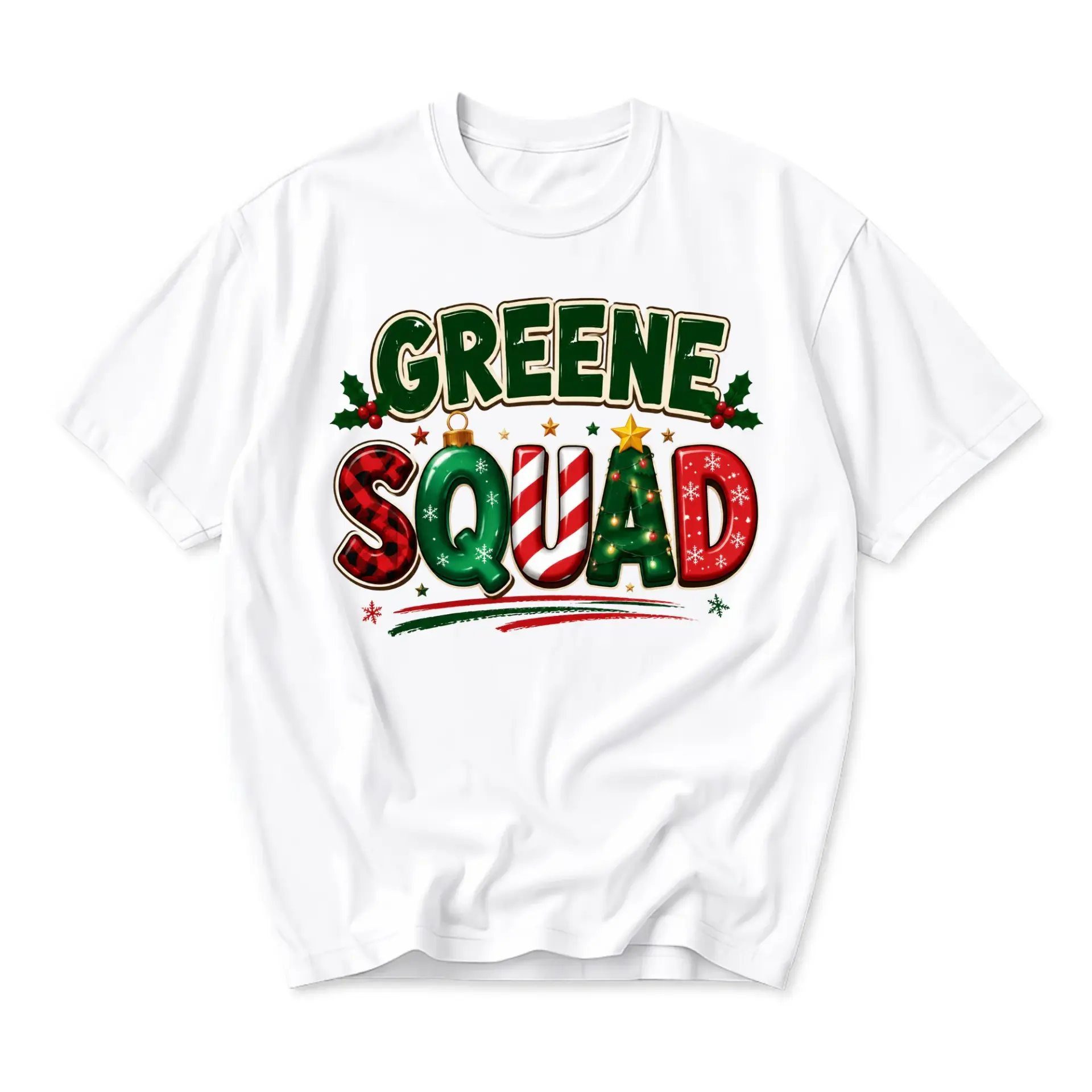 Graphic Tee Squad Holiday Themed Unisex Crew Neck T-Shirt for Festive
