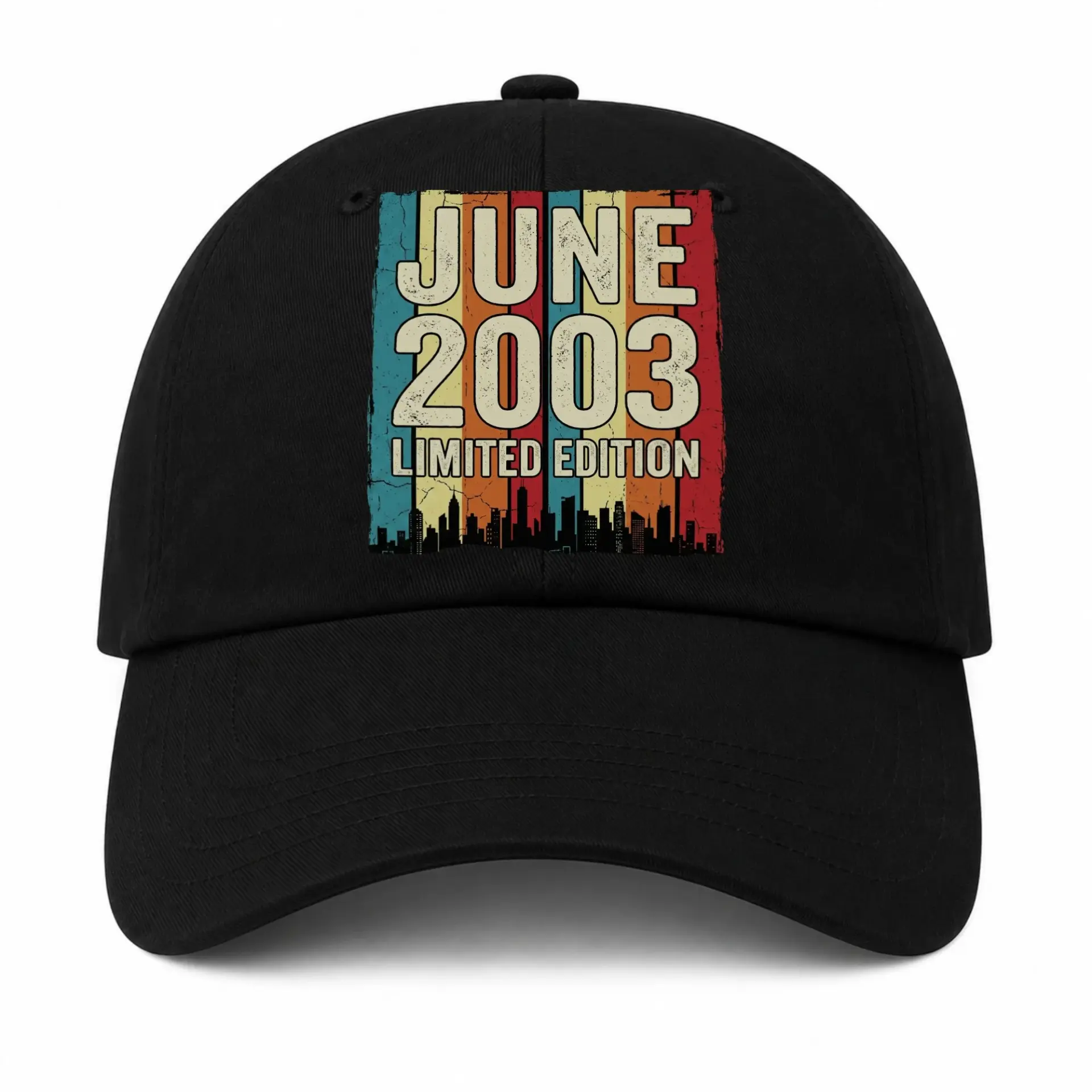 Baseball Cap Retro City Skyline Graphic Embroidered Dad Hat for Men Women
