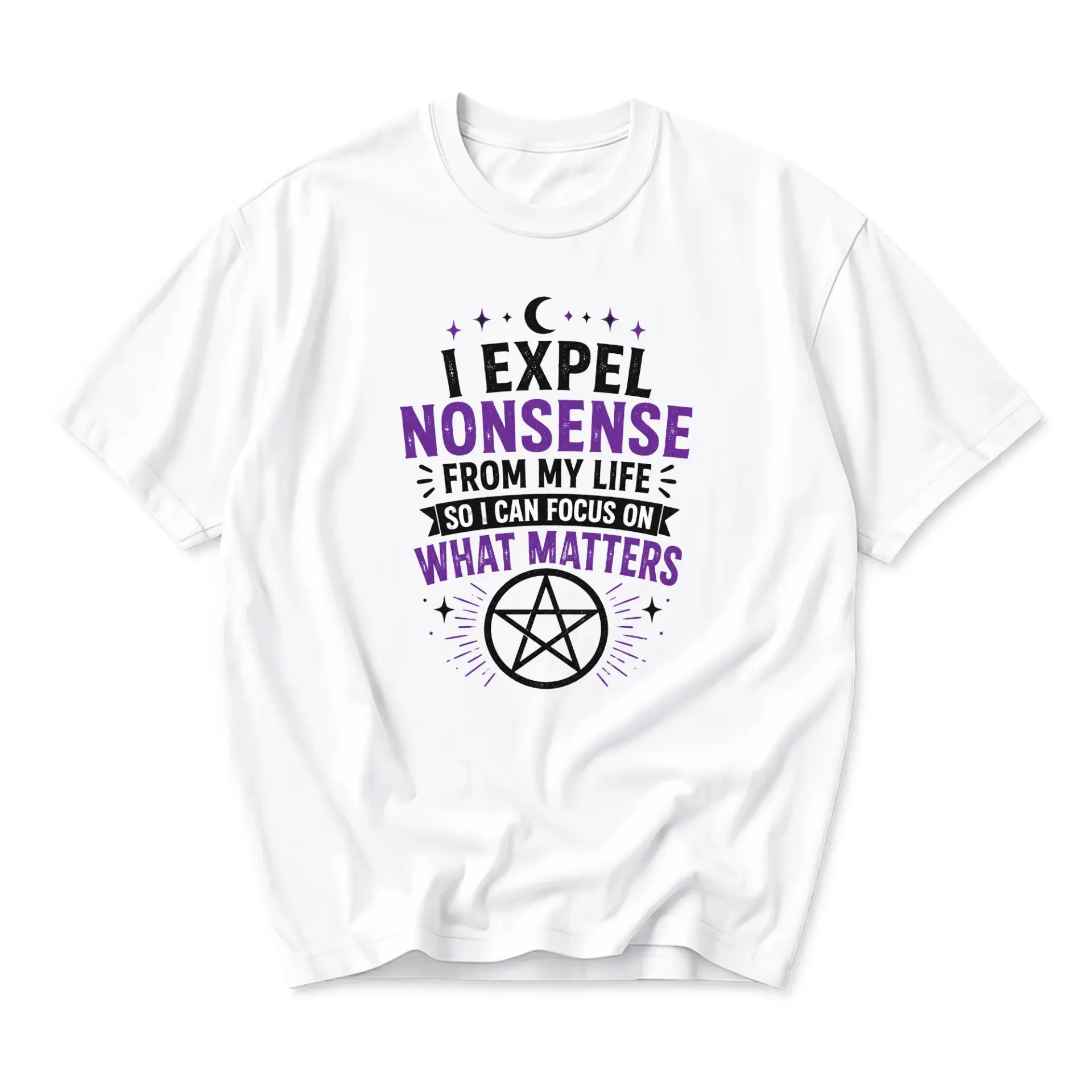 Funny Shirt I Expel Nonsense from My Life Graphic Tee Unisex Crew Neck Casual Cotton Blend Sarcastic Expression Top