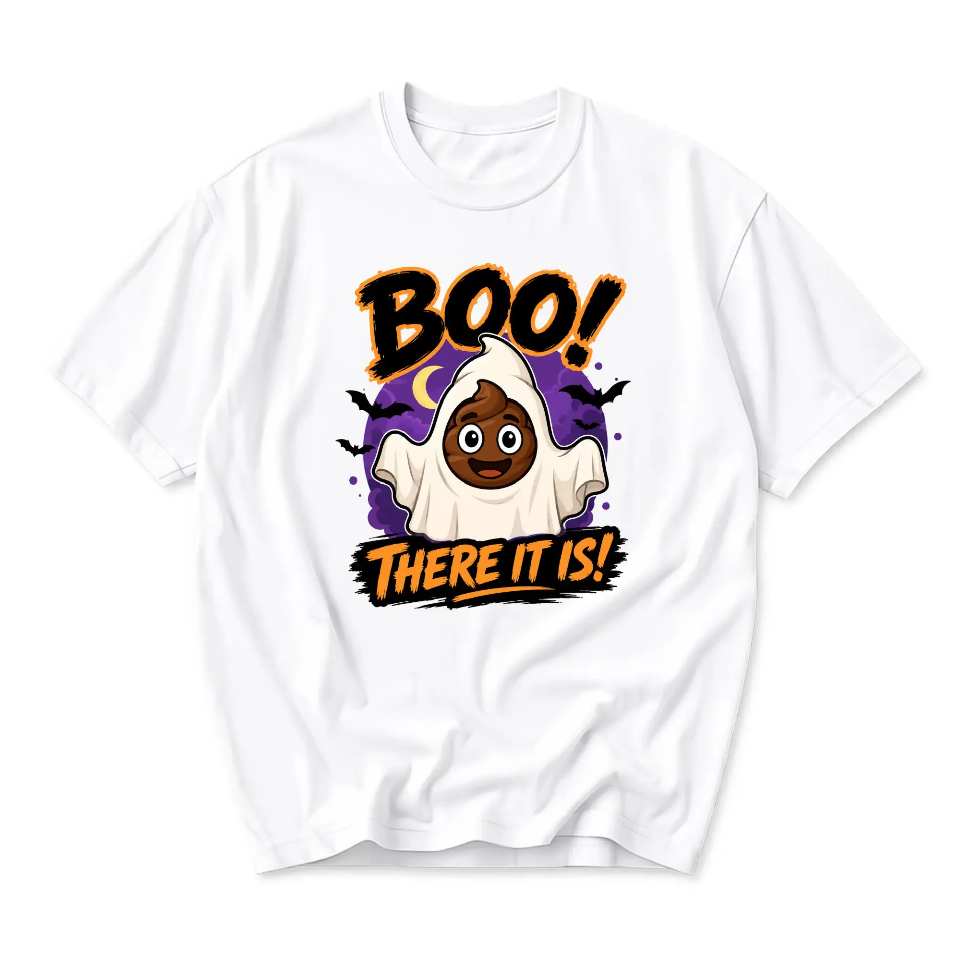 Funny Shirt Boo There It Is Halloween Costume Graphic Tee Casual Unisex Crew Neck Top for Parties and Everyday Wear