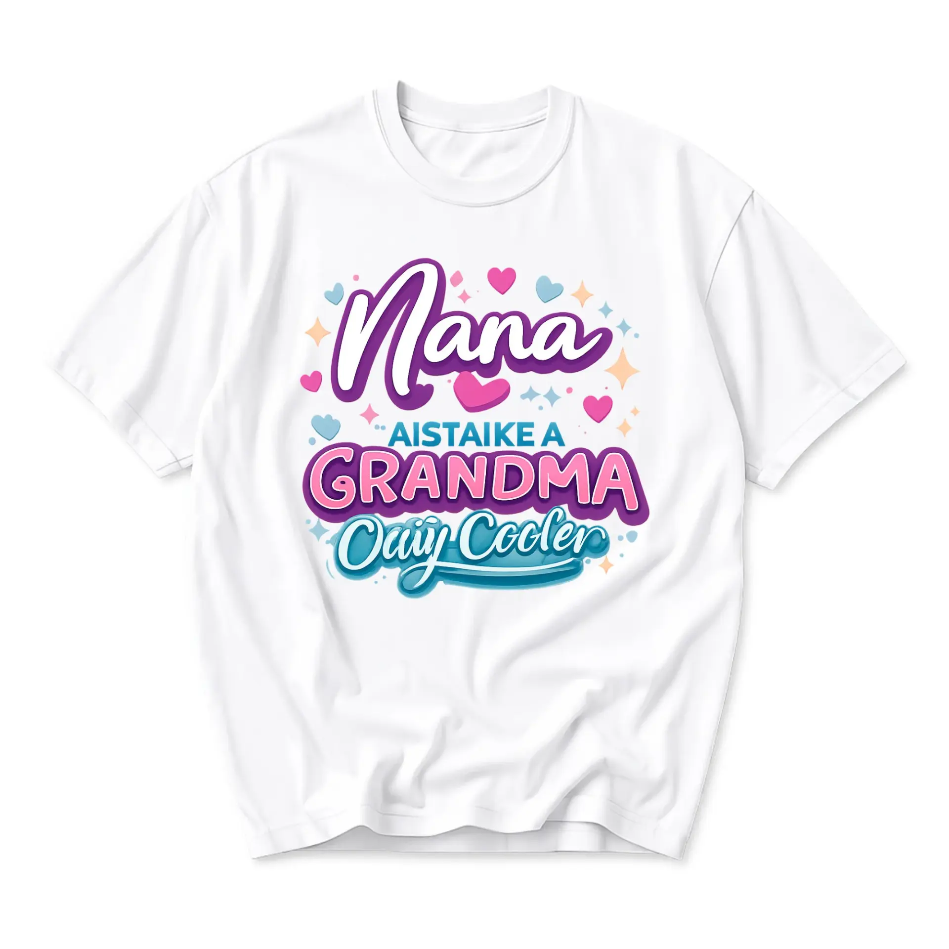 Funny Shirt Nana Is Like a Grandma Only Graphic Tee Casual Unisex Crew Neck