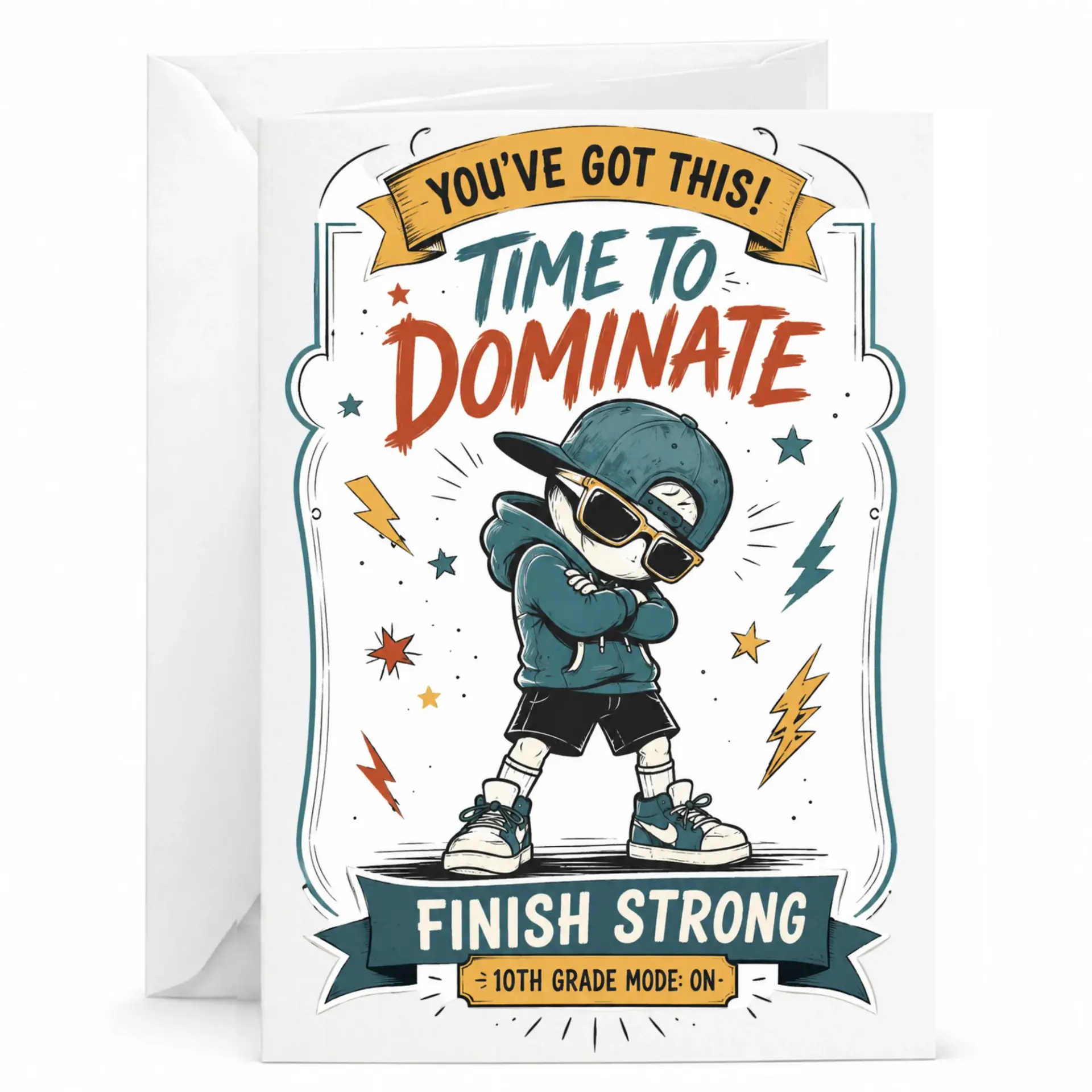 Motivational Greeting Card You Have Got This Time to Dominate Finish Strong Professional Encouragement Note for