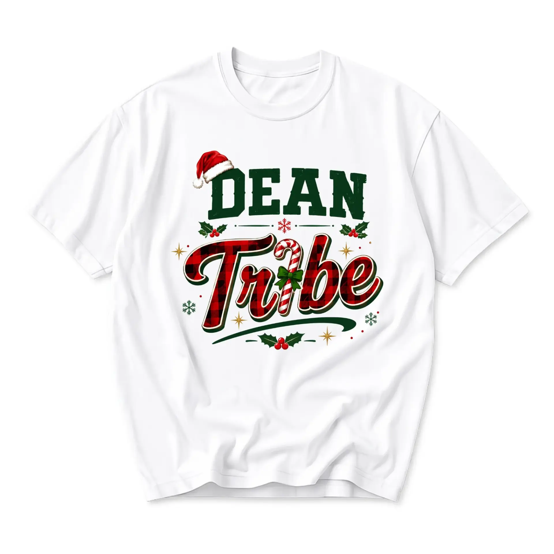 T-shirt Graphic Tee Dean Tribe Holiday Festive Christmas Apparel Unisex Crew Neck Casual Everyday Short Sleeve Top