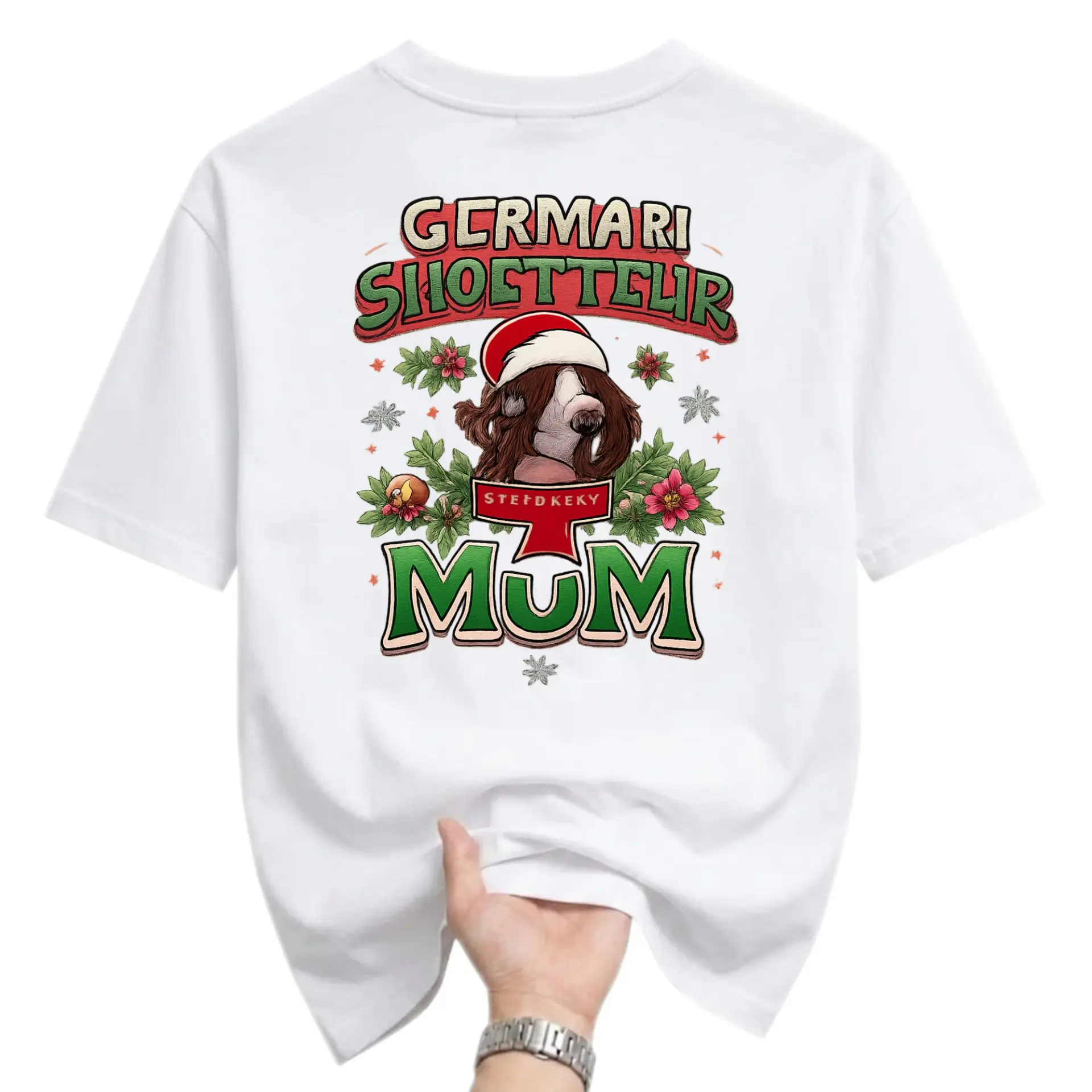 Funny Shirt Christmas Dog Lover Gift Unisex Graphic Tee Casual Holiday